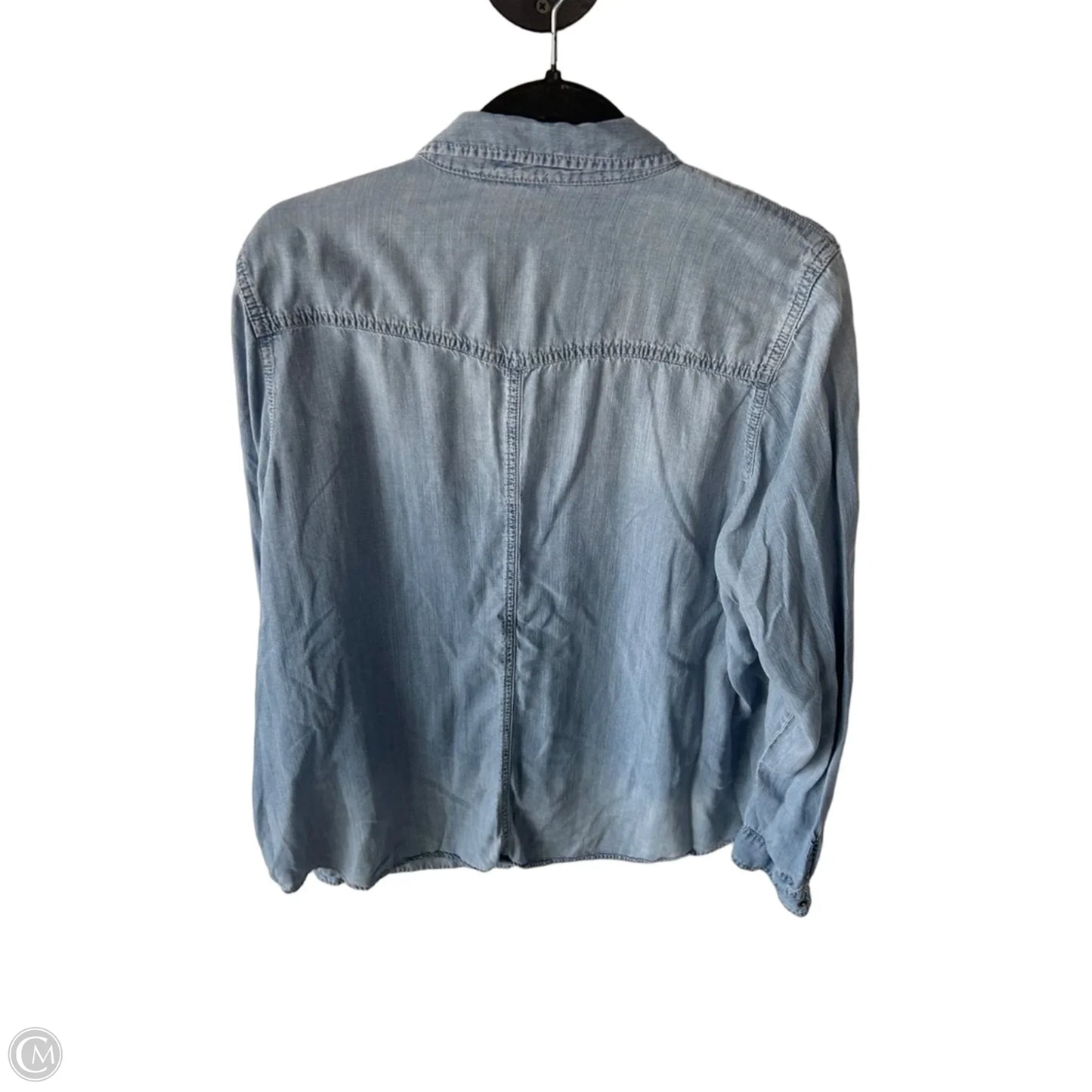 Top Long Sleeve By Maurices In Blue Denim, Size: 2x