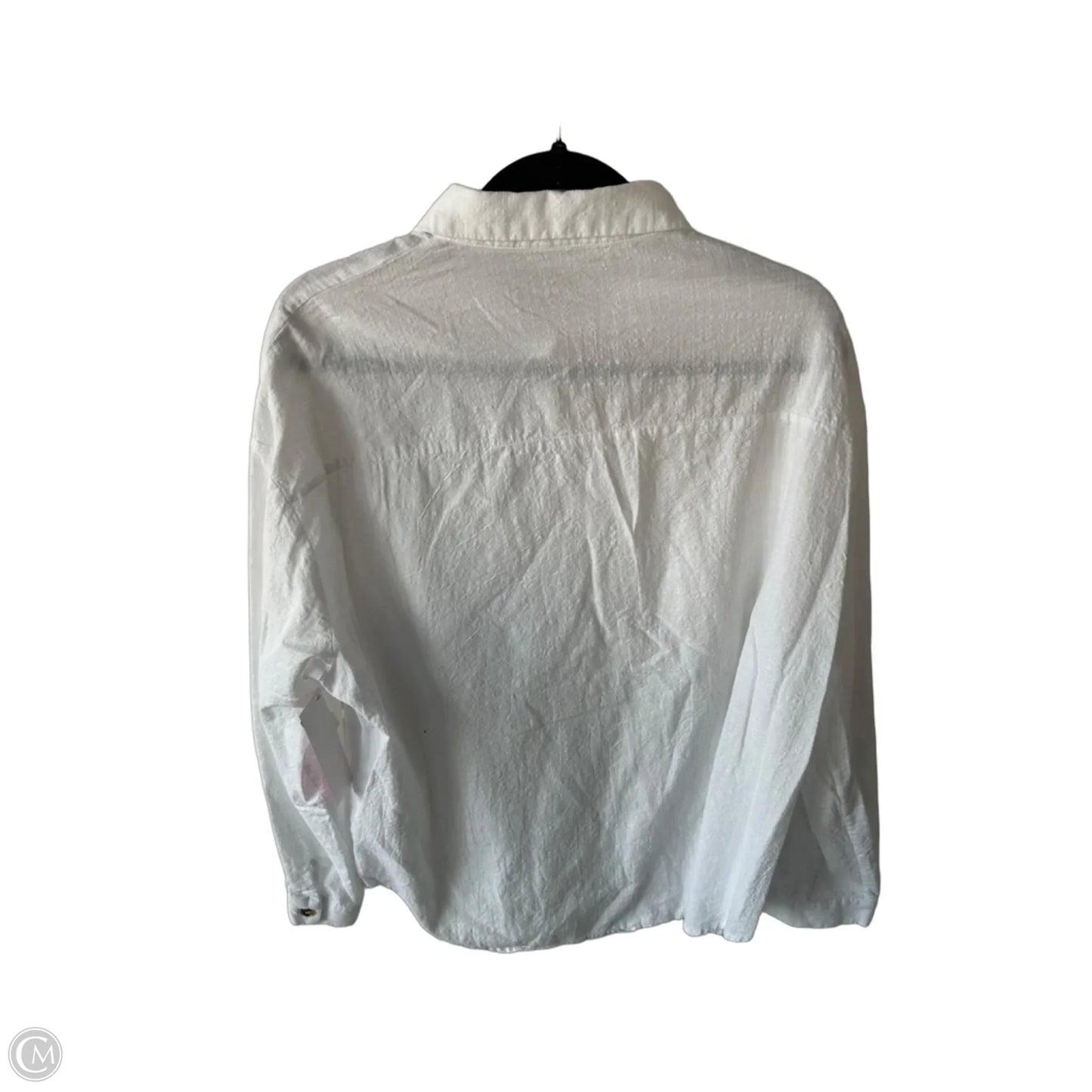 Blouse Long Sleeve By Clothes Mentor In White, Size: Xxl