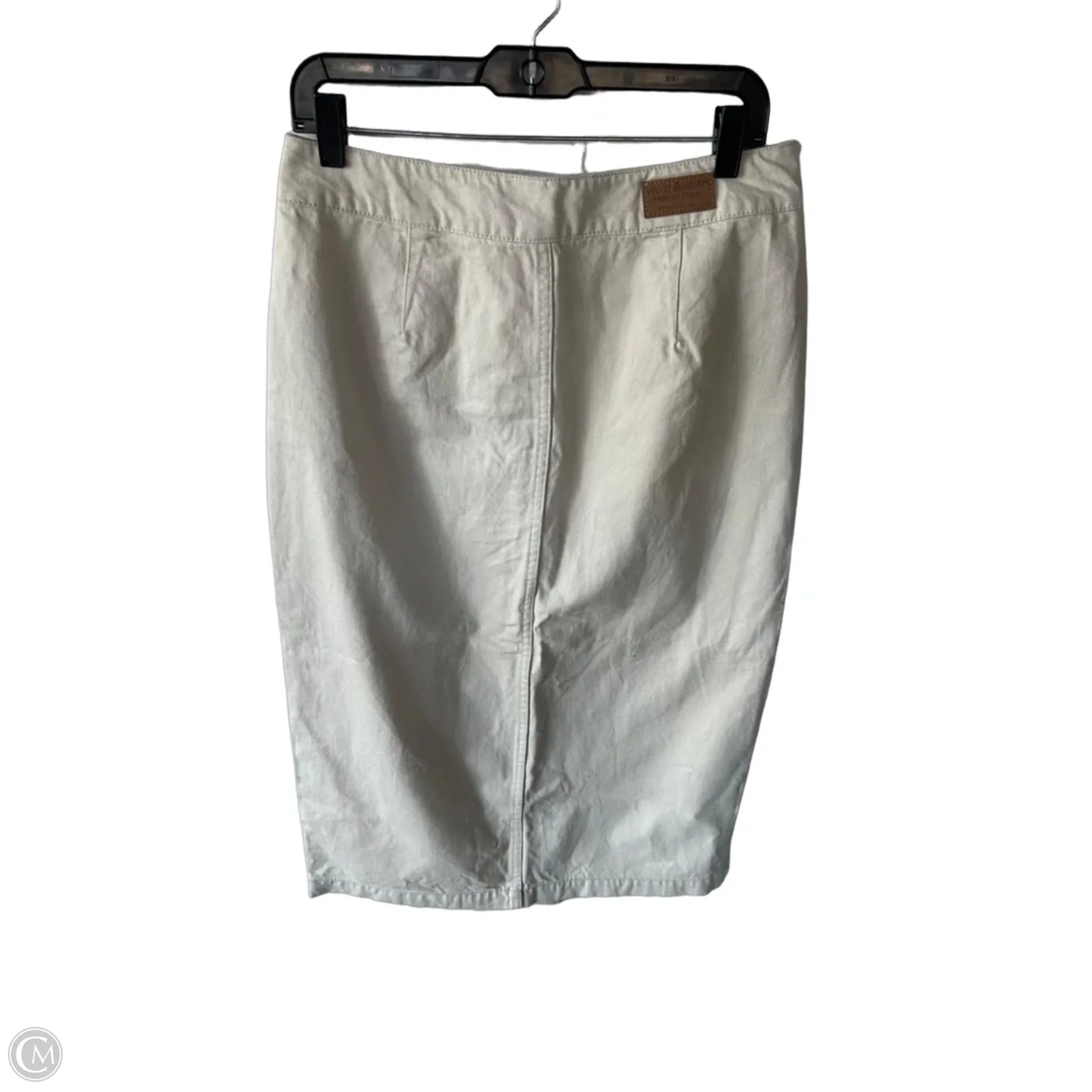Skirt Midi By Velvet Heart In Cream Denim, Size: M