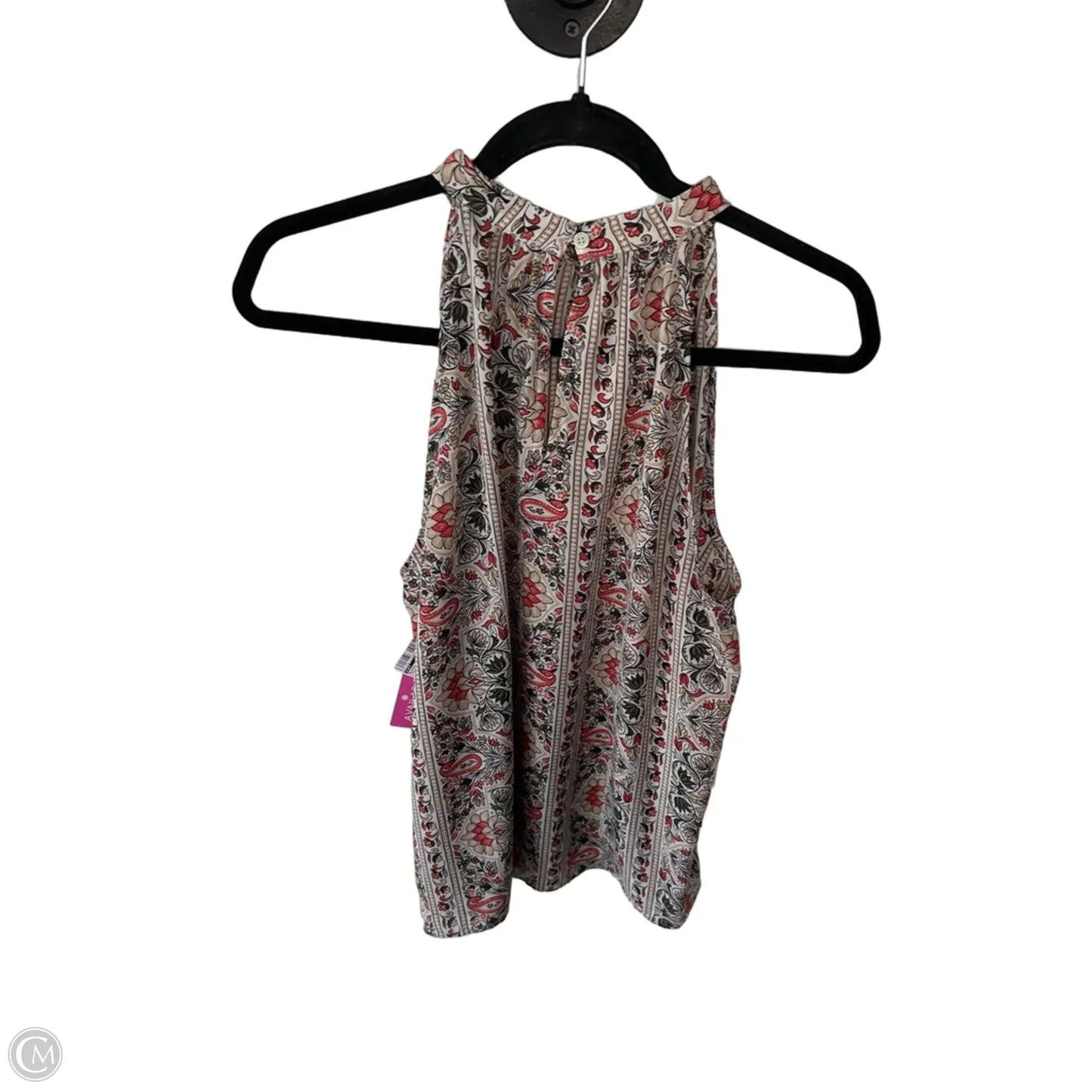 Blouse Sleeveless By Loft In Tan & White, Size: S