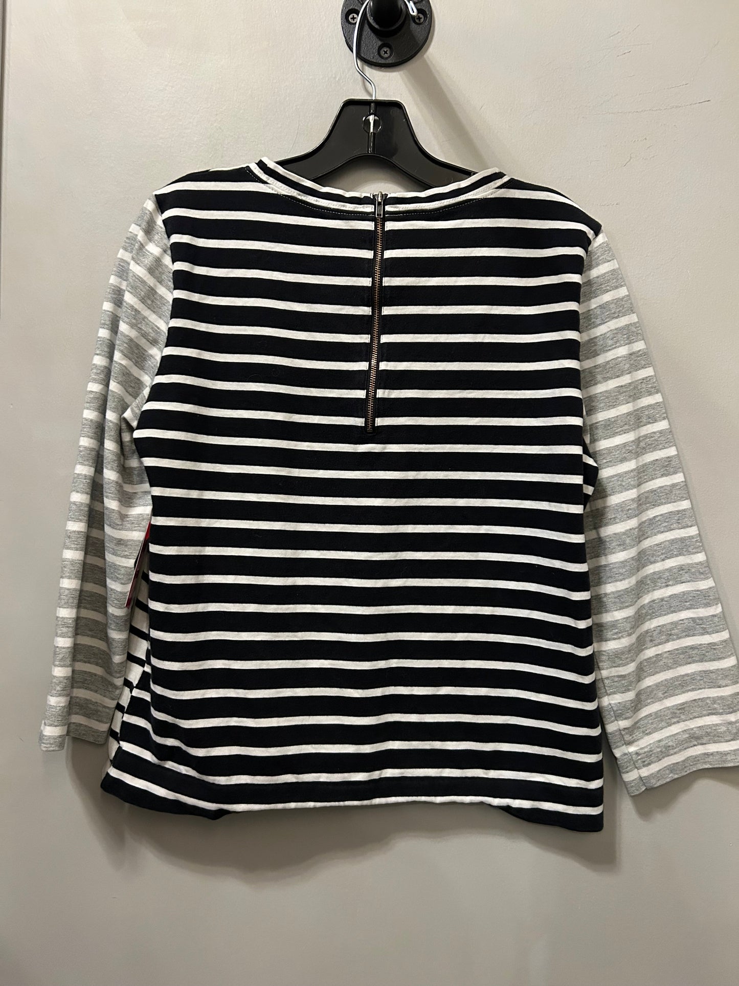Top Long Sleeve By J. Crew In Black & White, Size: M