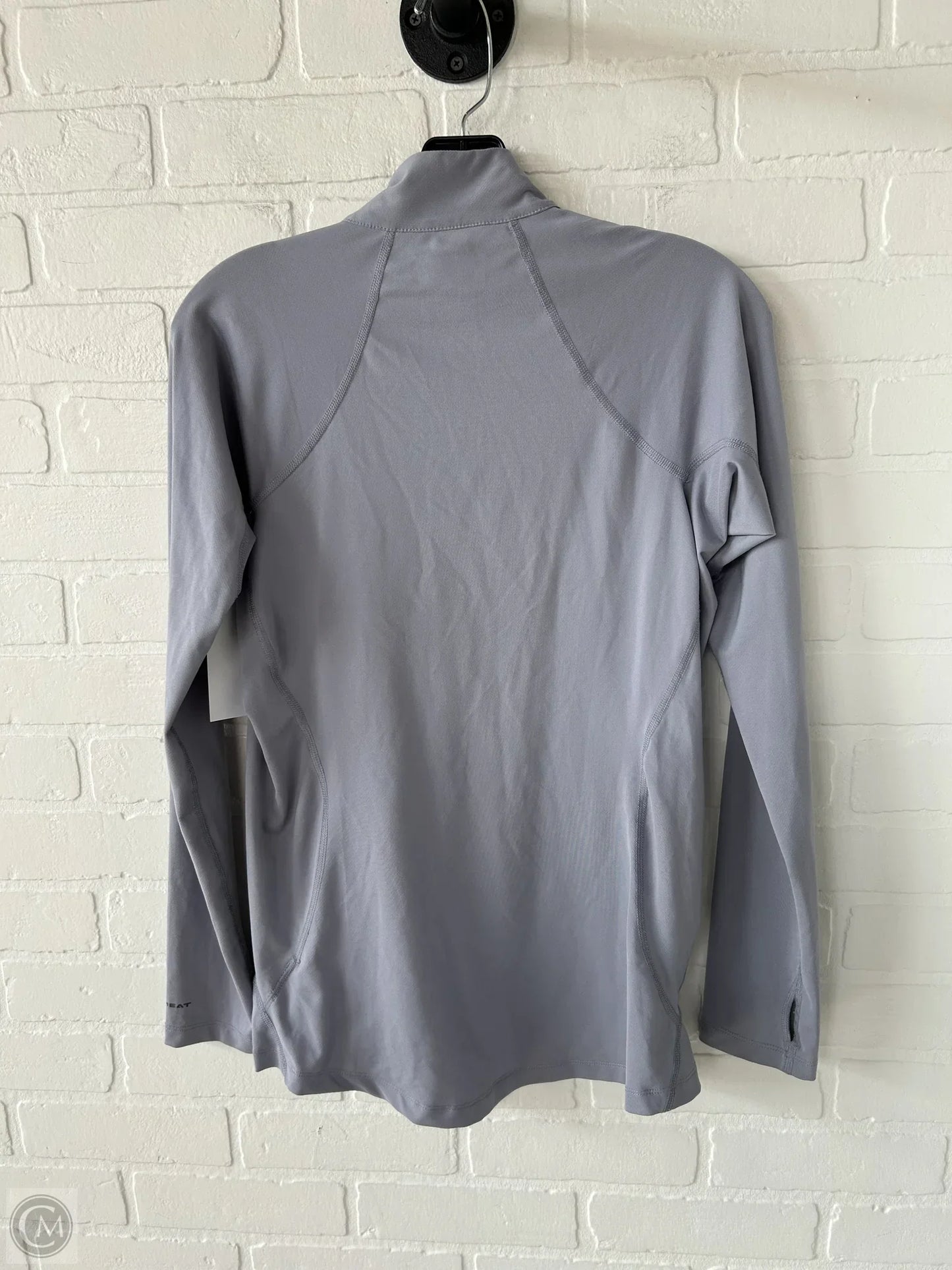 Athletic Top Long Sleeve Collar By Columbia In Grey, Size: L