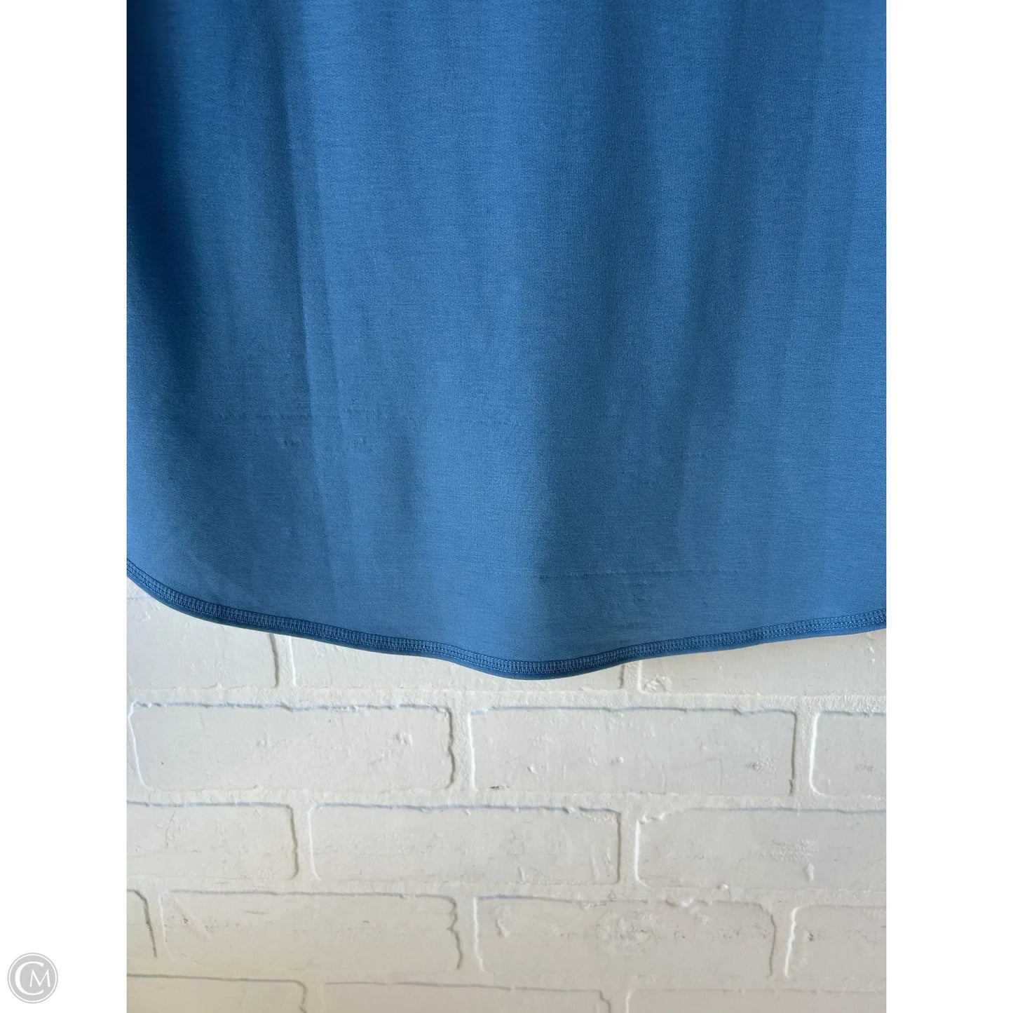 Athletic Top Short Sleeve By Skechers In Blue, Size: L