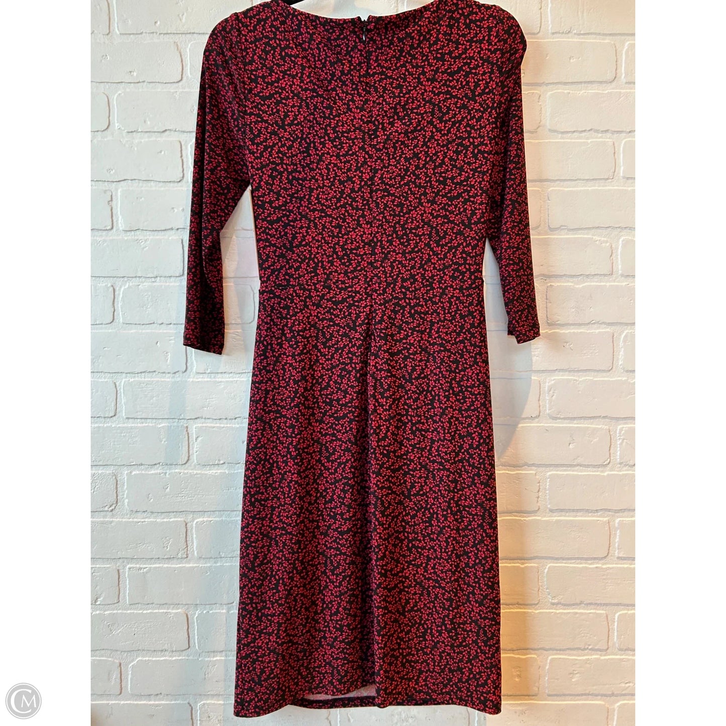 Dress Work By Lauren By Ralph Lauren In Black & Red, Size: Xs