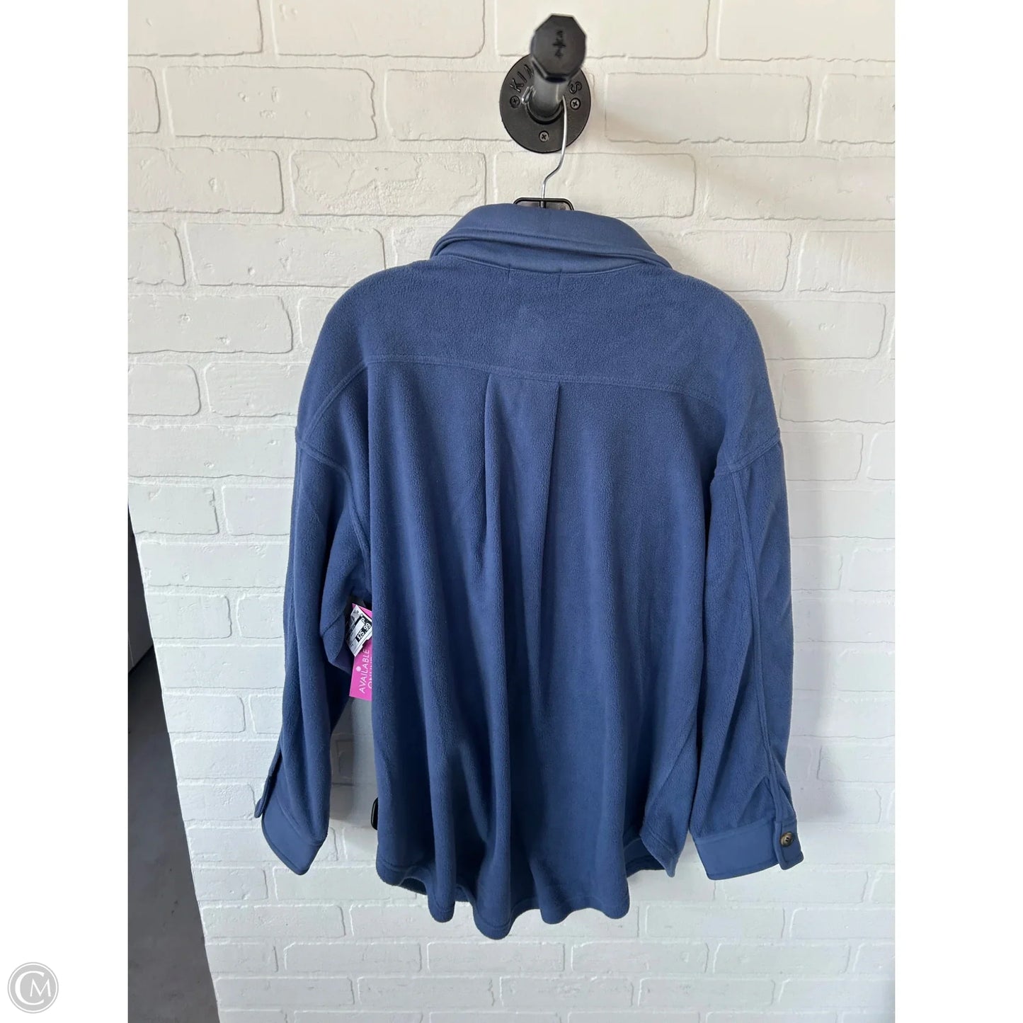 Jacket Shirt By Clothes Mentor In Blue, Size: M