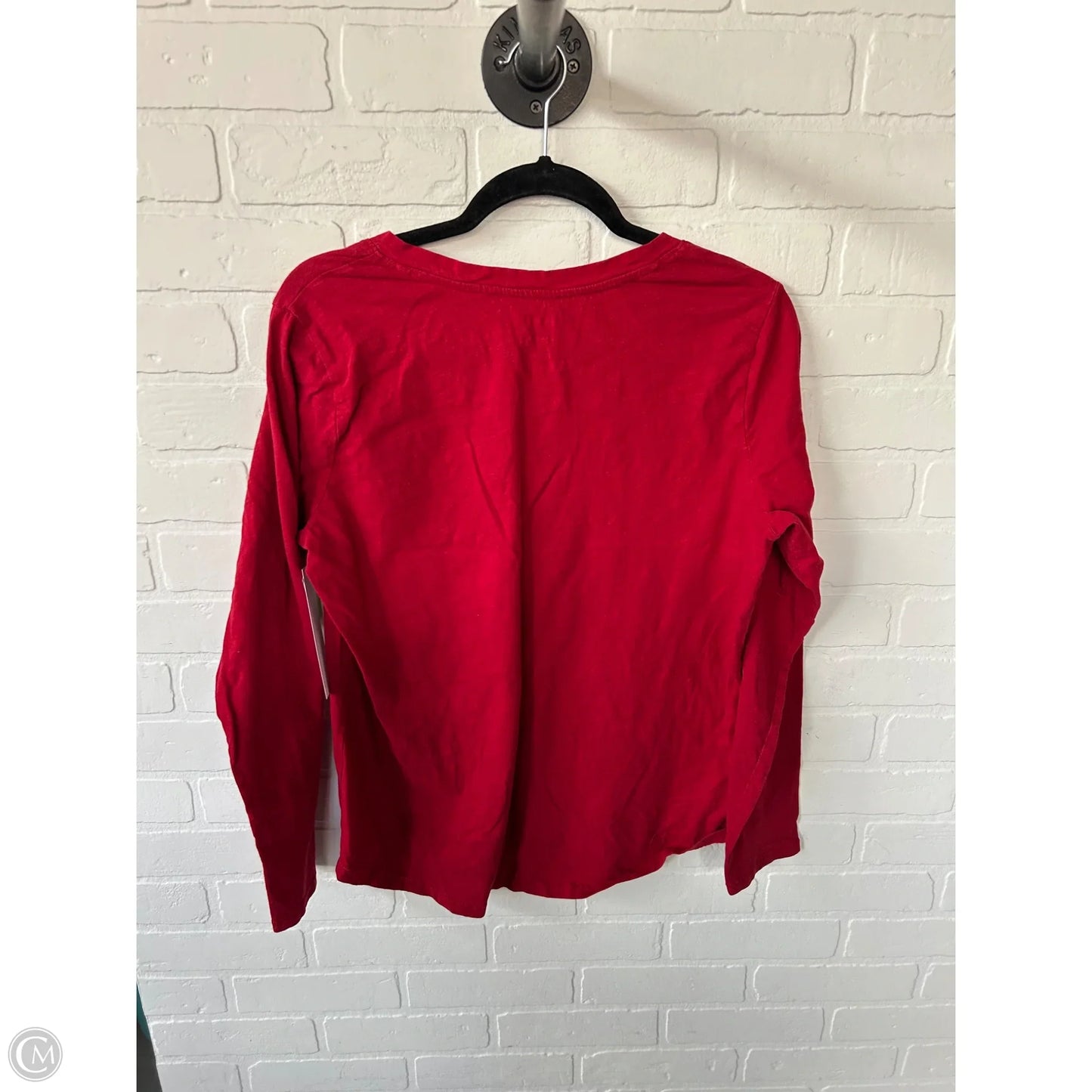 Top Long Sleeve Basic By Sonoma In Red, Size: L