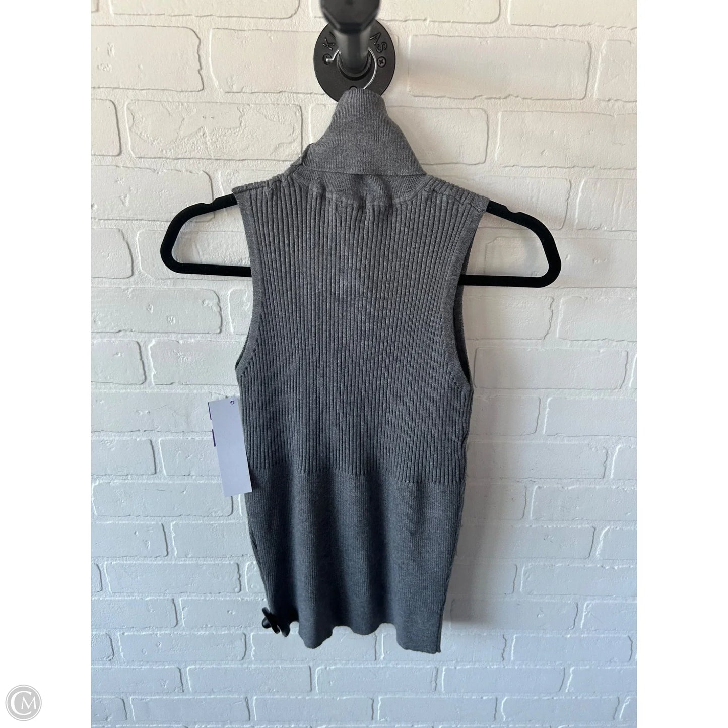 Vest Sweater By Max Studio In Grey, Size: L