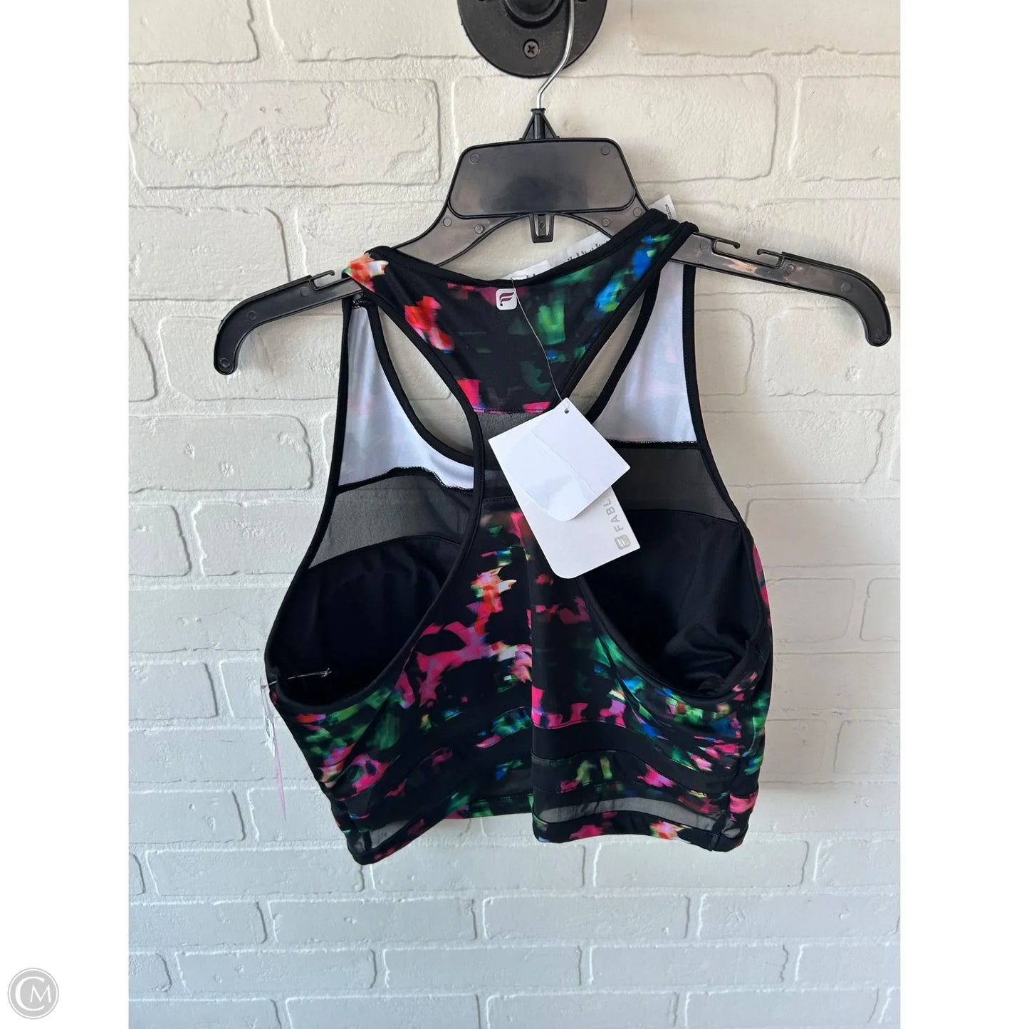 Athletic Bra By Fabletics In Black & Green, Size: Xl