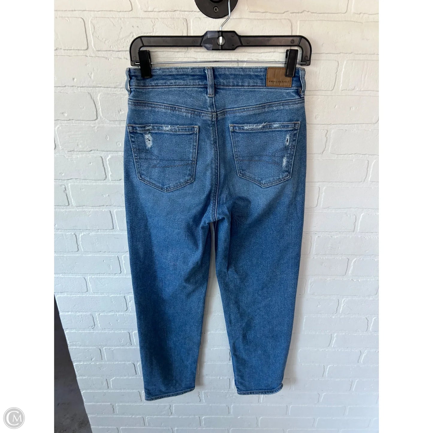 Jeans Straight By American Eagle In Blue Denim, Size: 2