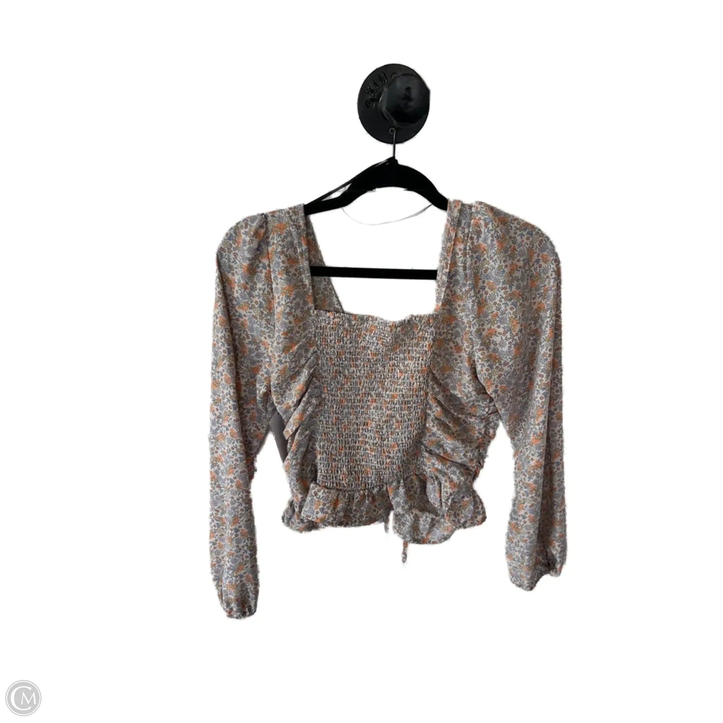 Top Long Sleeve By H&m In Blue & Orange, Size: S