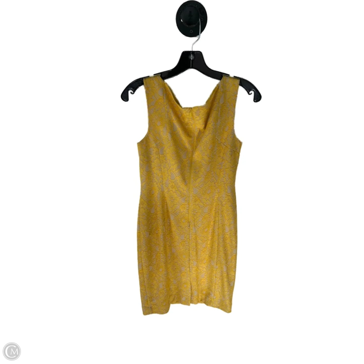 Dress Work By Tahari By Arthur Levine In Yellow, Size: Xsp