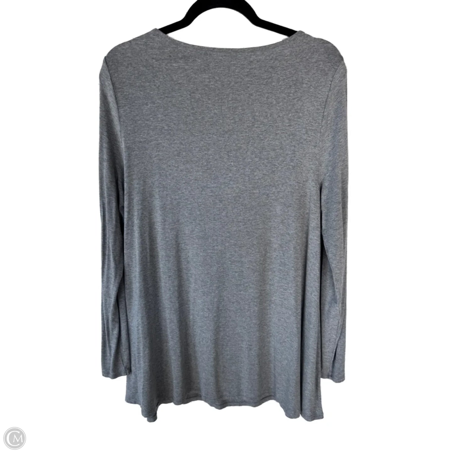 Top Long Sleeve Basic By Soft Surroundings In Grey, Size: L