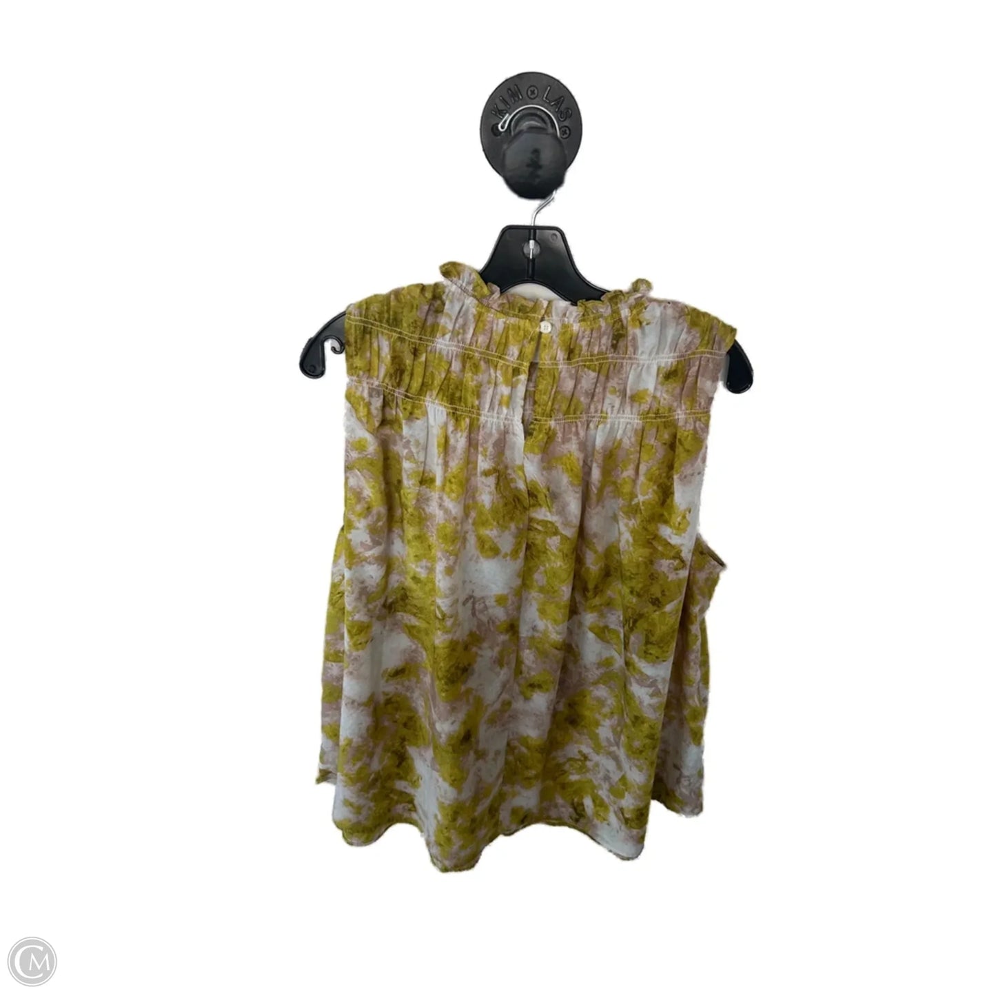 Top Sleeveless By Joie In Green & Tan, Size: Xl