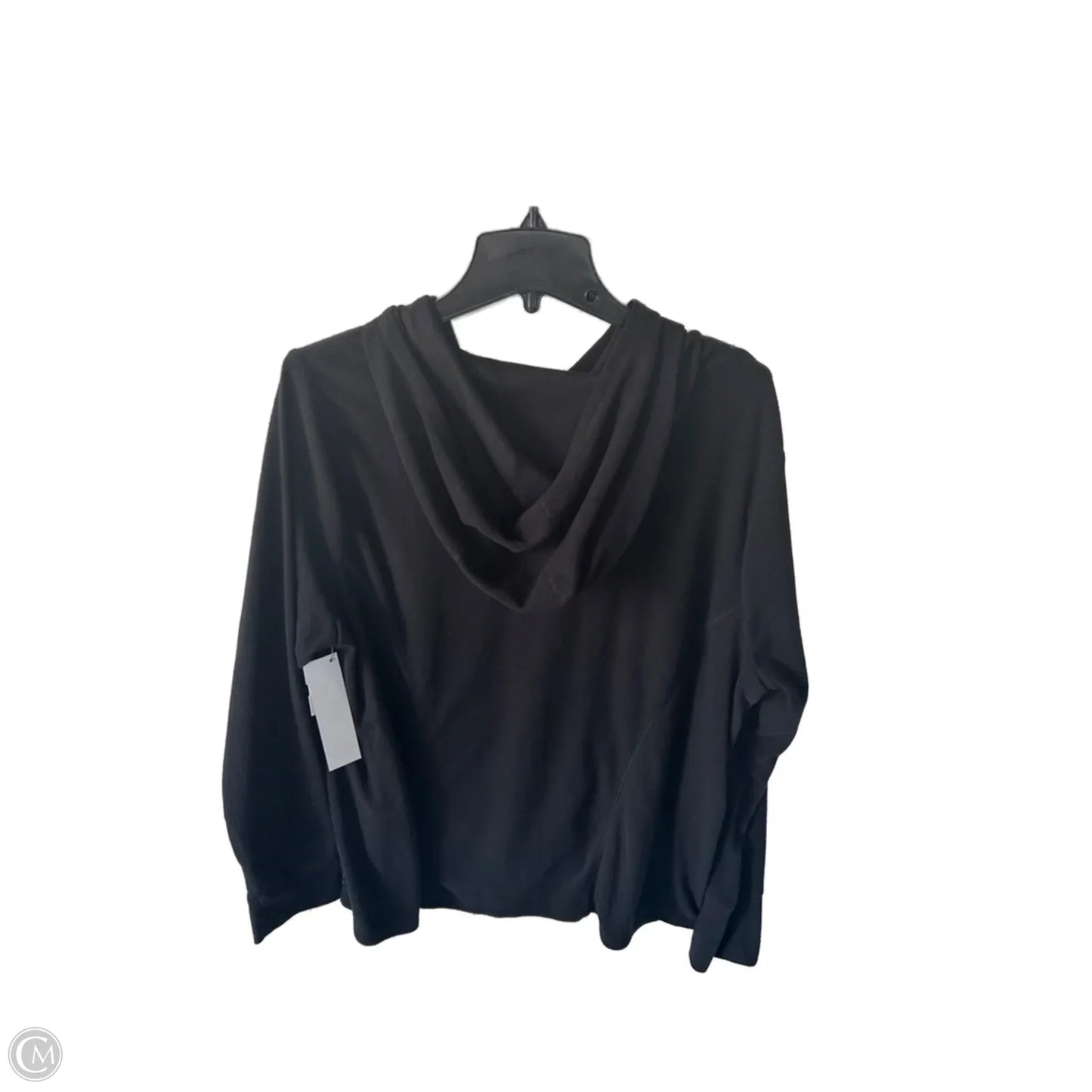 Athletic Top Long Sleeve Hoodie By Livi Active In Black, Size: 1x