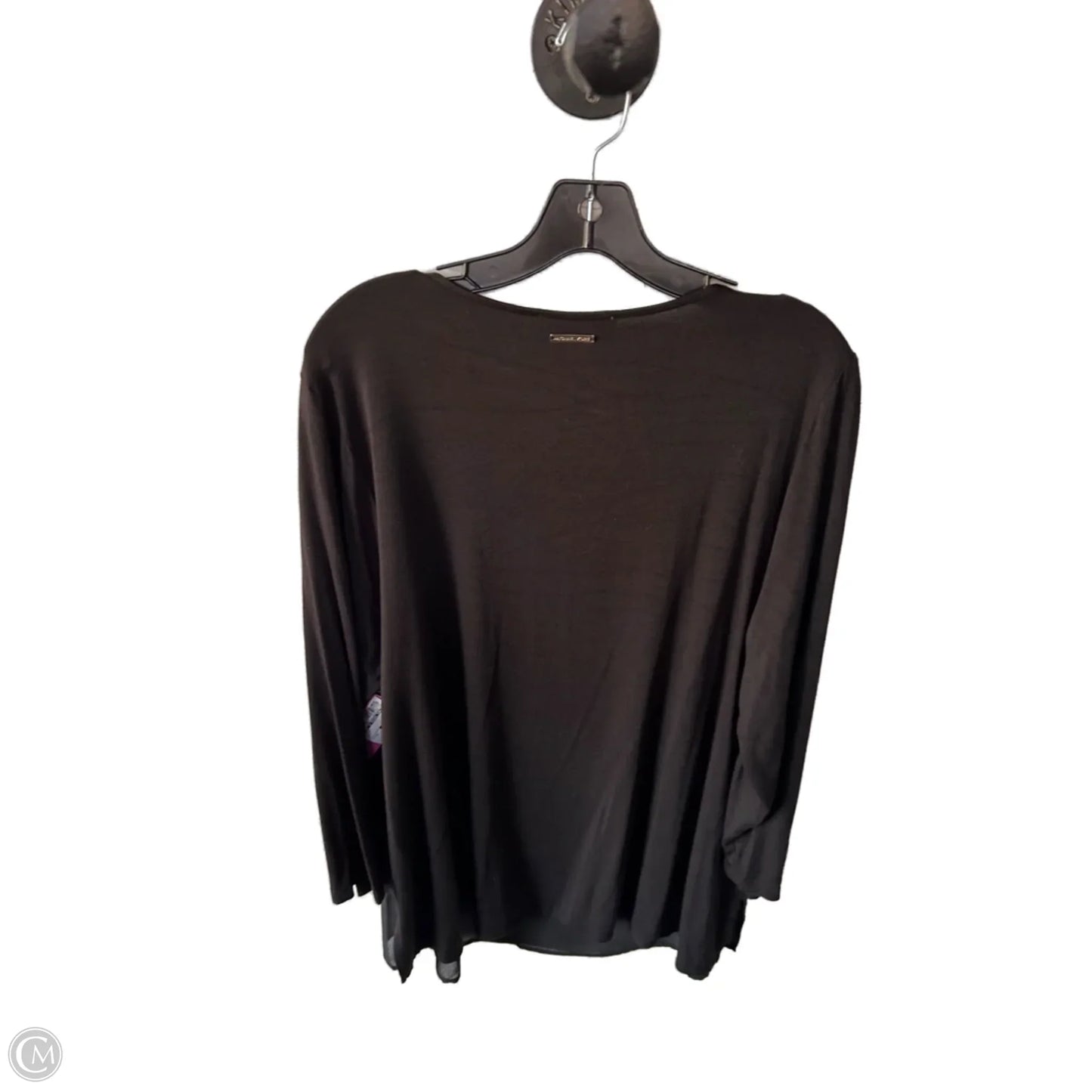 Top Long Sleeve By Michael By Michael Kors In Black, Size: 1x