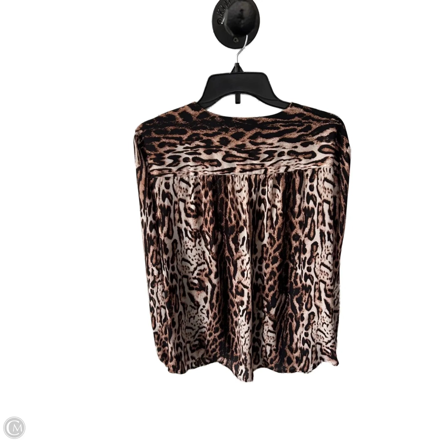 Top Long Sleeve By Inc In Brown & Cream, Size: Xl