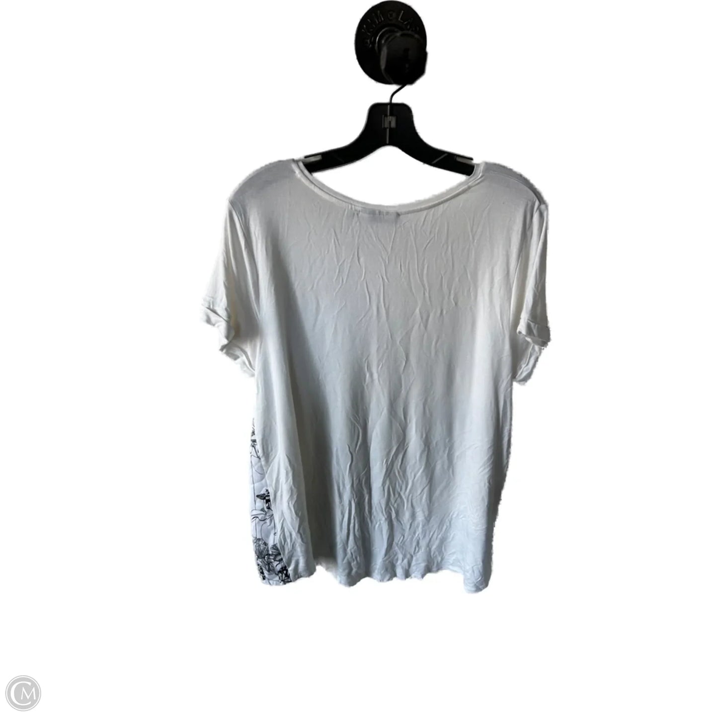 Top Short Sleeve By Apt 9 In White, Size: Xl
