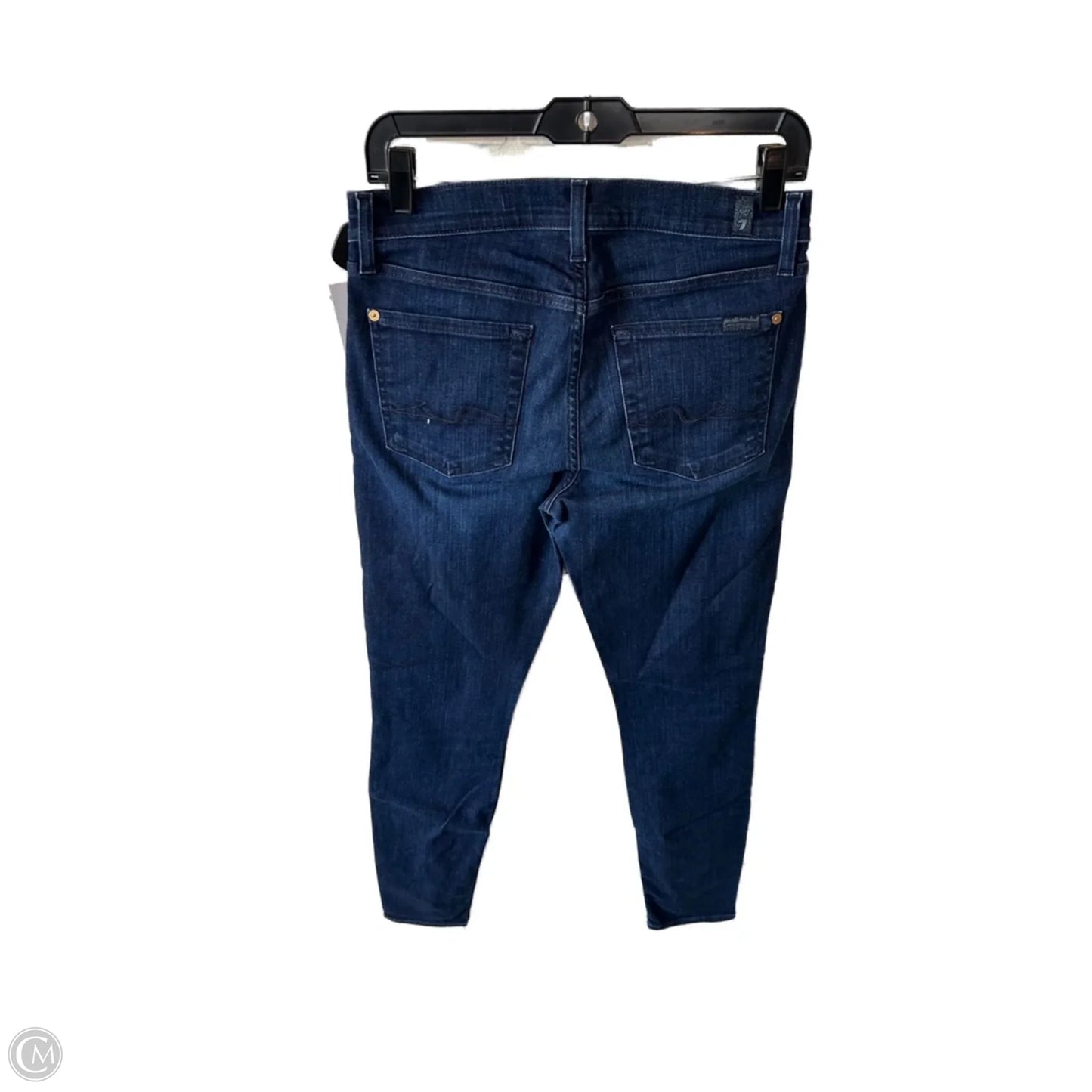 Jeans Skinny By 7 For All Mankind In Blue Denim, Size: 8