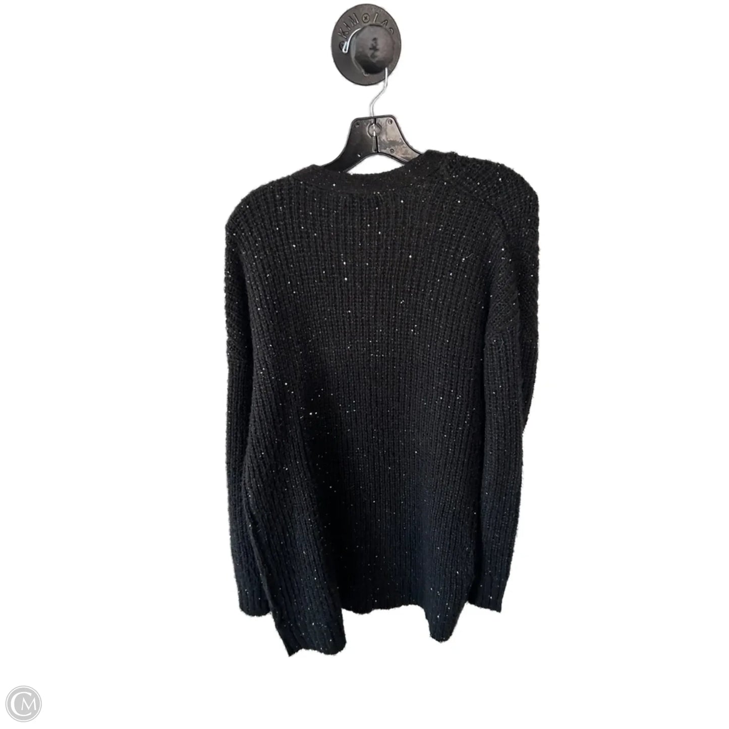 Sweater Cardigan By Divided In Black, Size: M