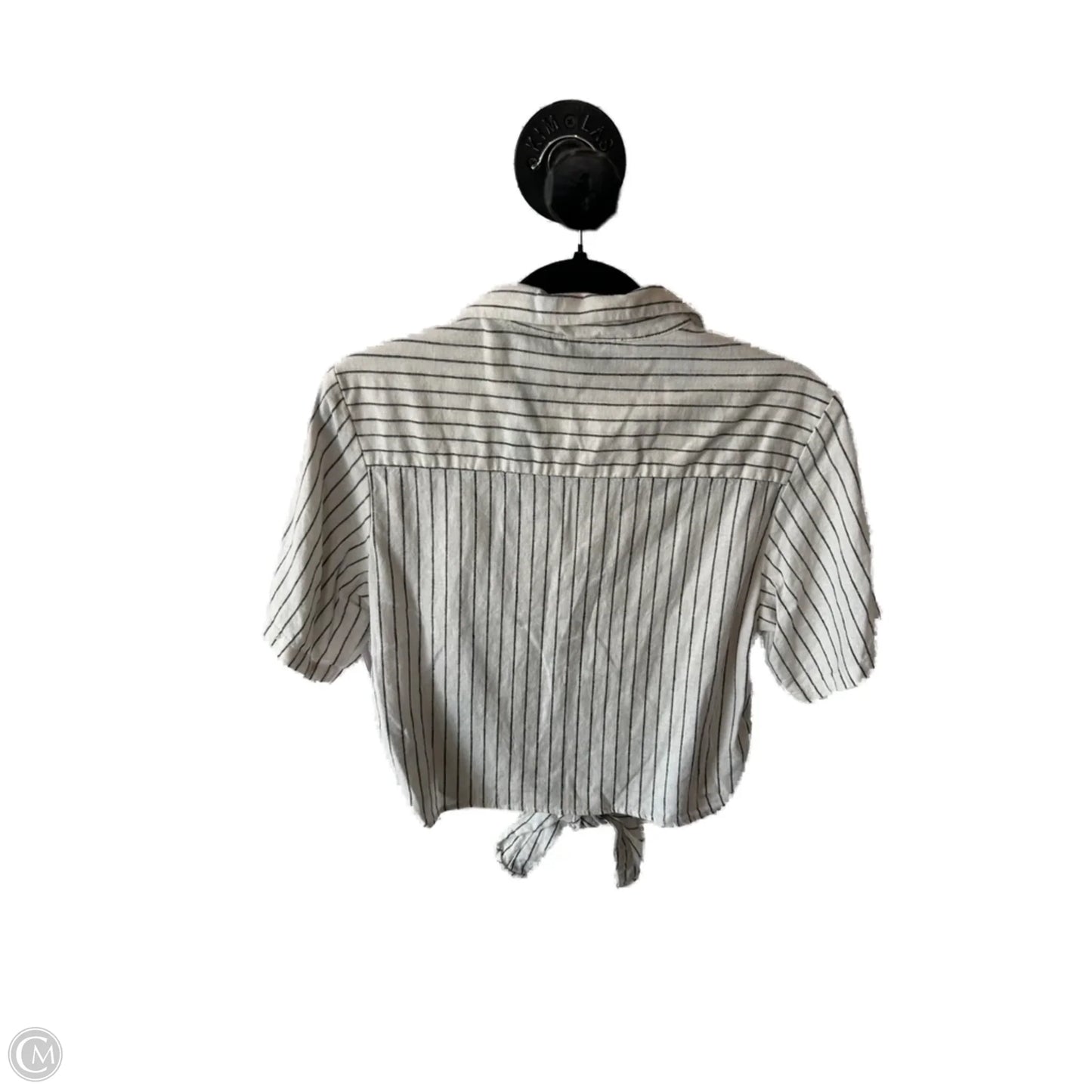 Top Short Sleeve By Sanctuary In Black & Cream, Size: S