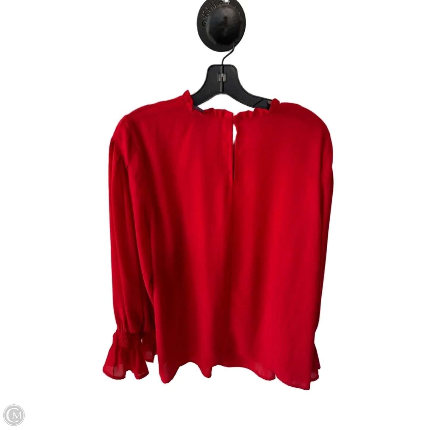 Top Long Sleeve By Eloquii In Red, Size: 2x
