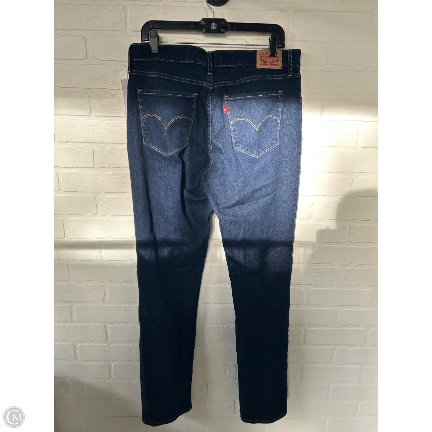 Jeans Straight By Levis In Blue Denim, Size: 16