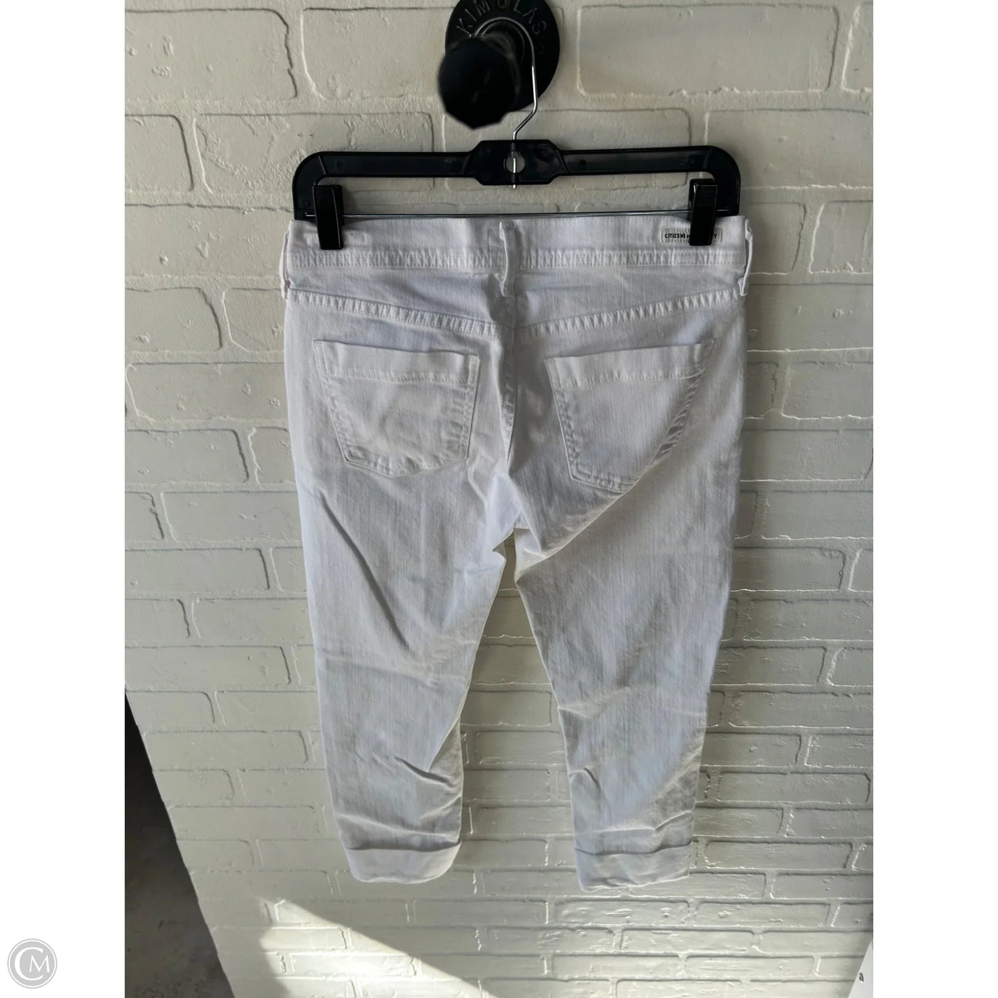 Jeans Cropped By Citizens Of Humanity In White Denim, Size: 6