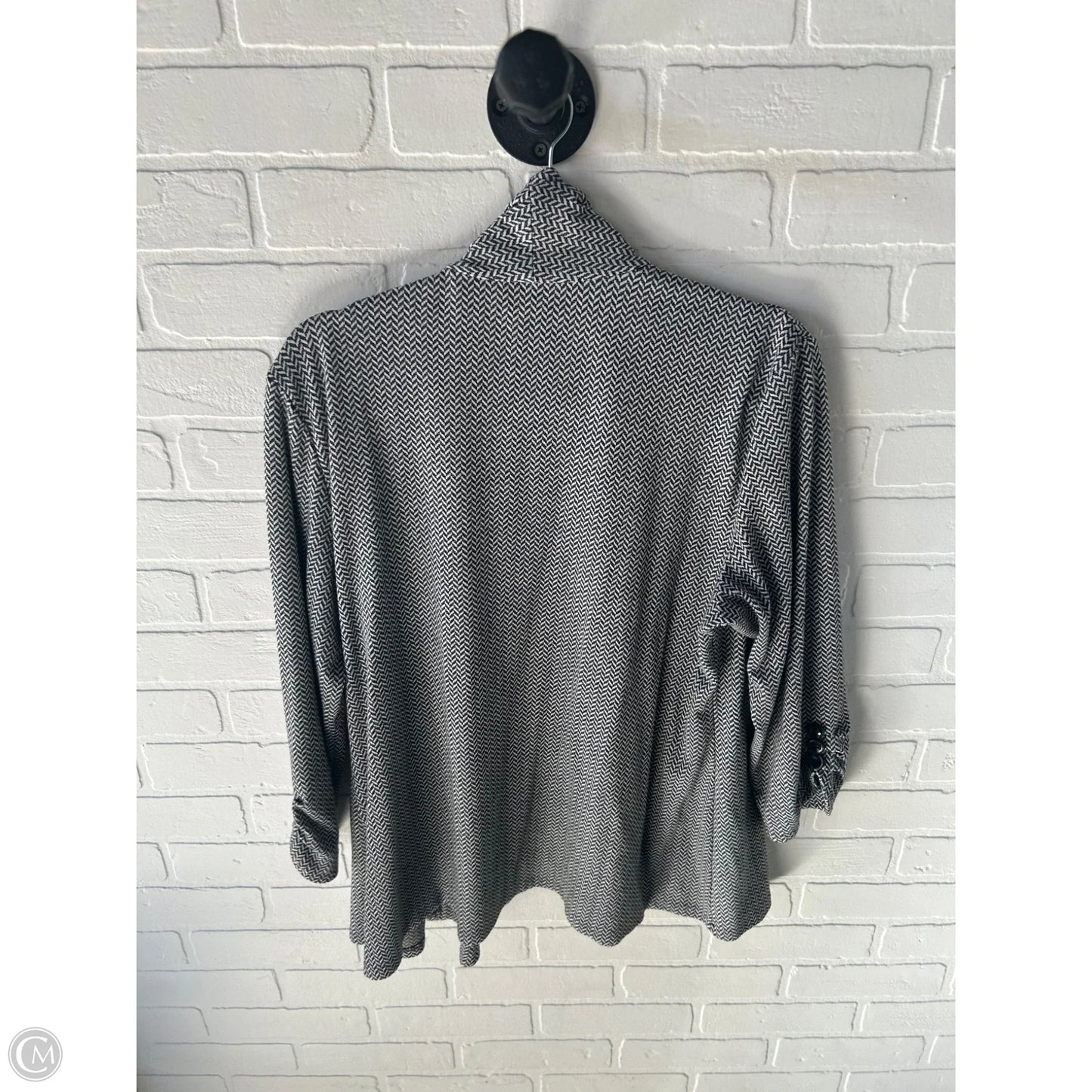 Blazer By Peck And Peck In Black & Grey, Size: L