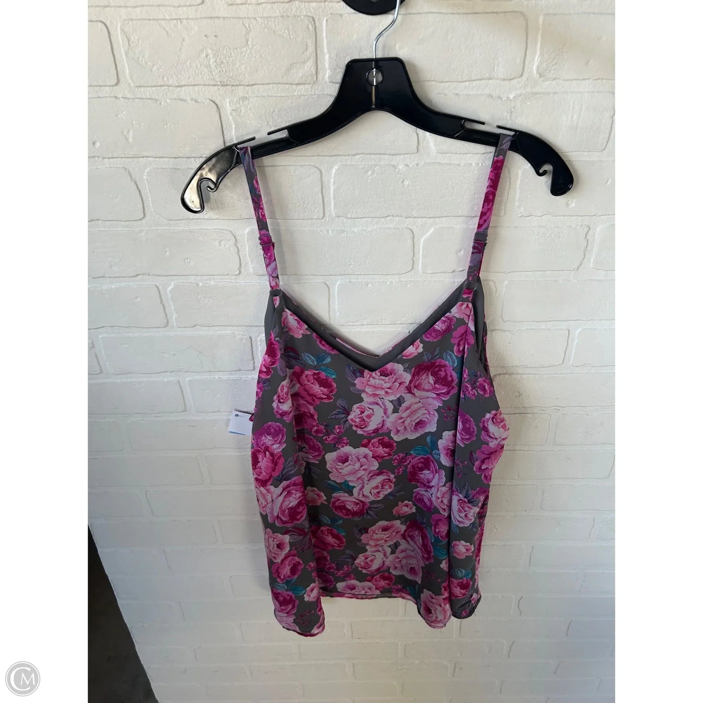Top Sleeveless By Torrid In Grey & Pink, Size: 1x