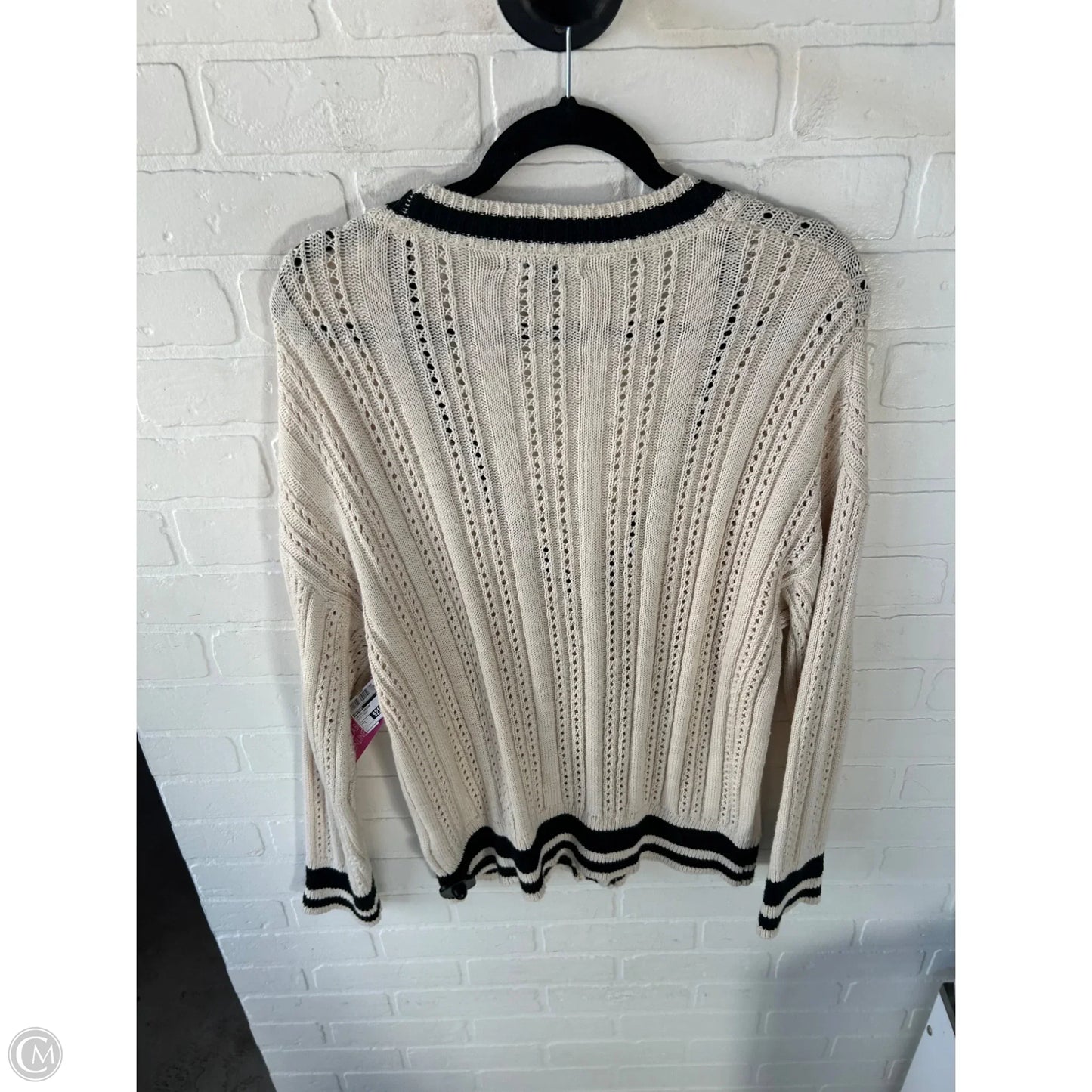 Sweater Cardigan By Sanctuary In Black & Cream, Size: S