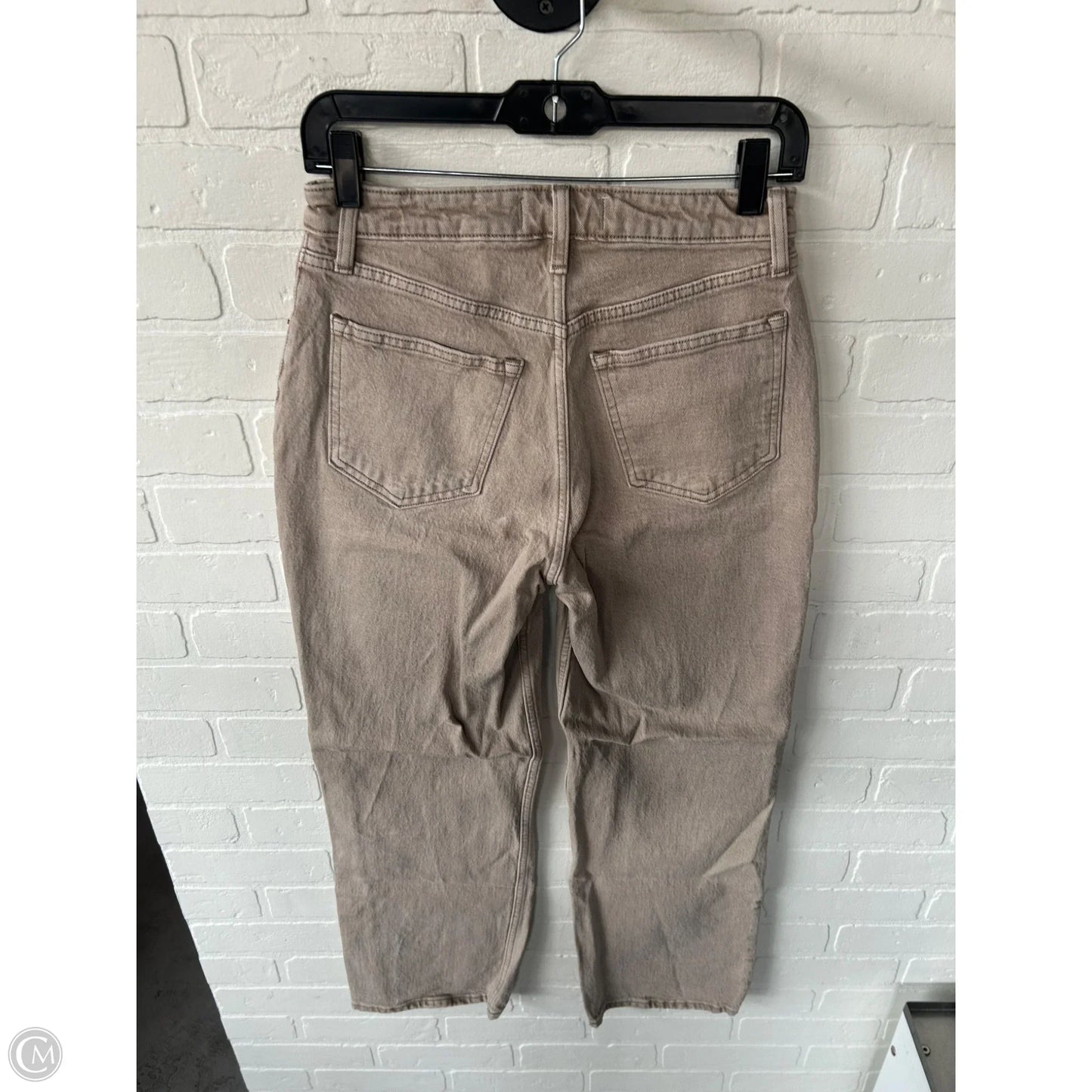 Jeans Straight By Abercrombie And Fitch In Tan Denim, Size: 4