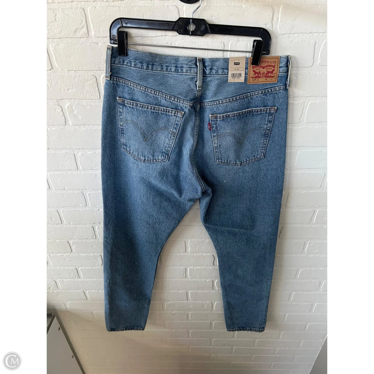 Jeans Skinny By Levis In Blue Denim, Size: 12