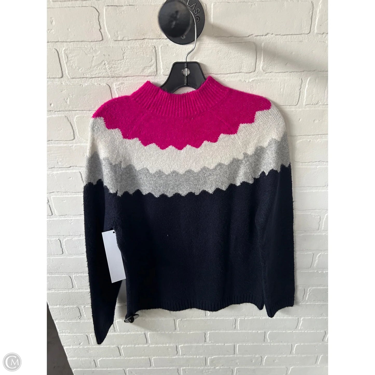 Sweater By Talbots In Blue & Pink, Size: L