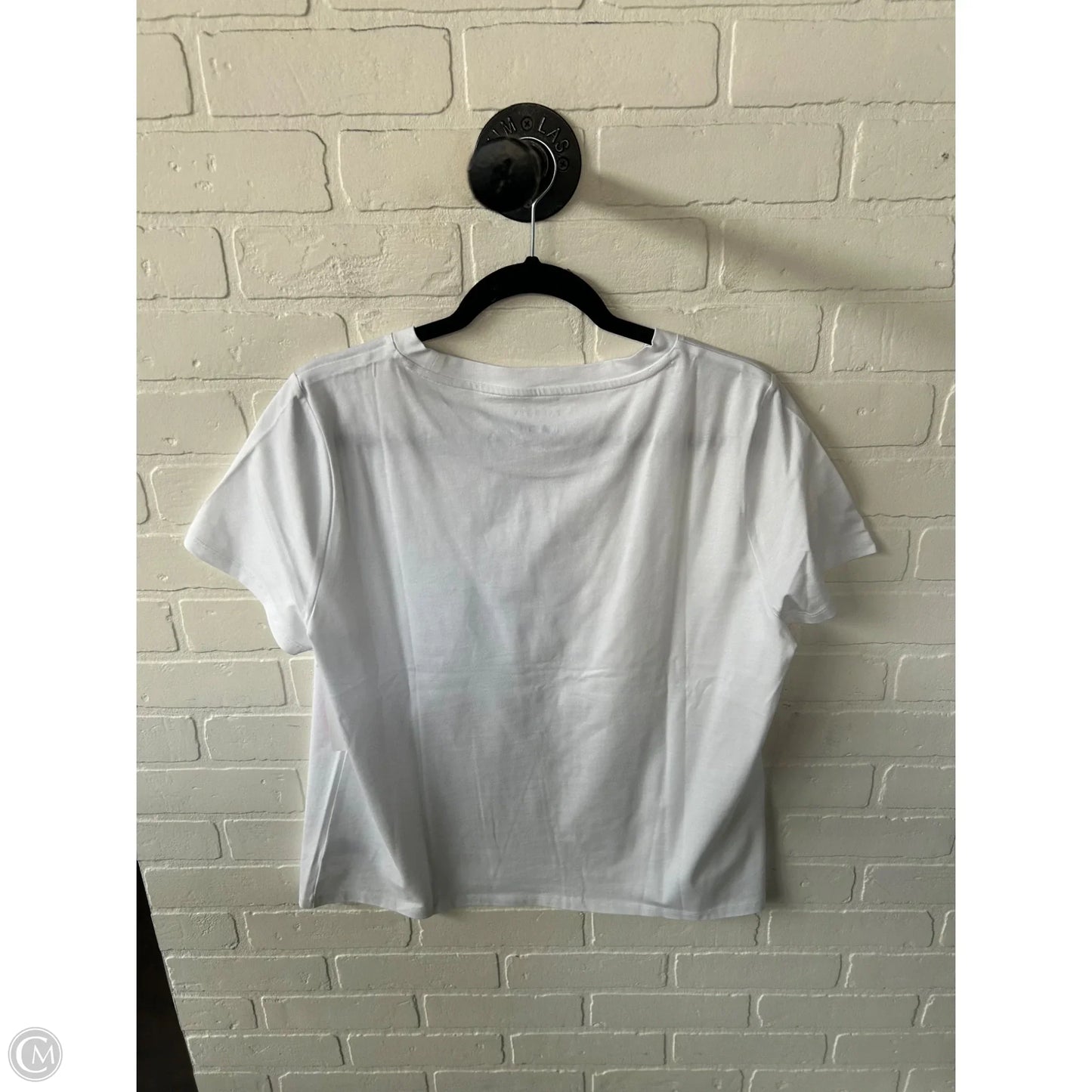 Top Short Sleeve Basic By Talbots In Black & White, Size: Xl