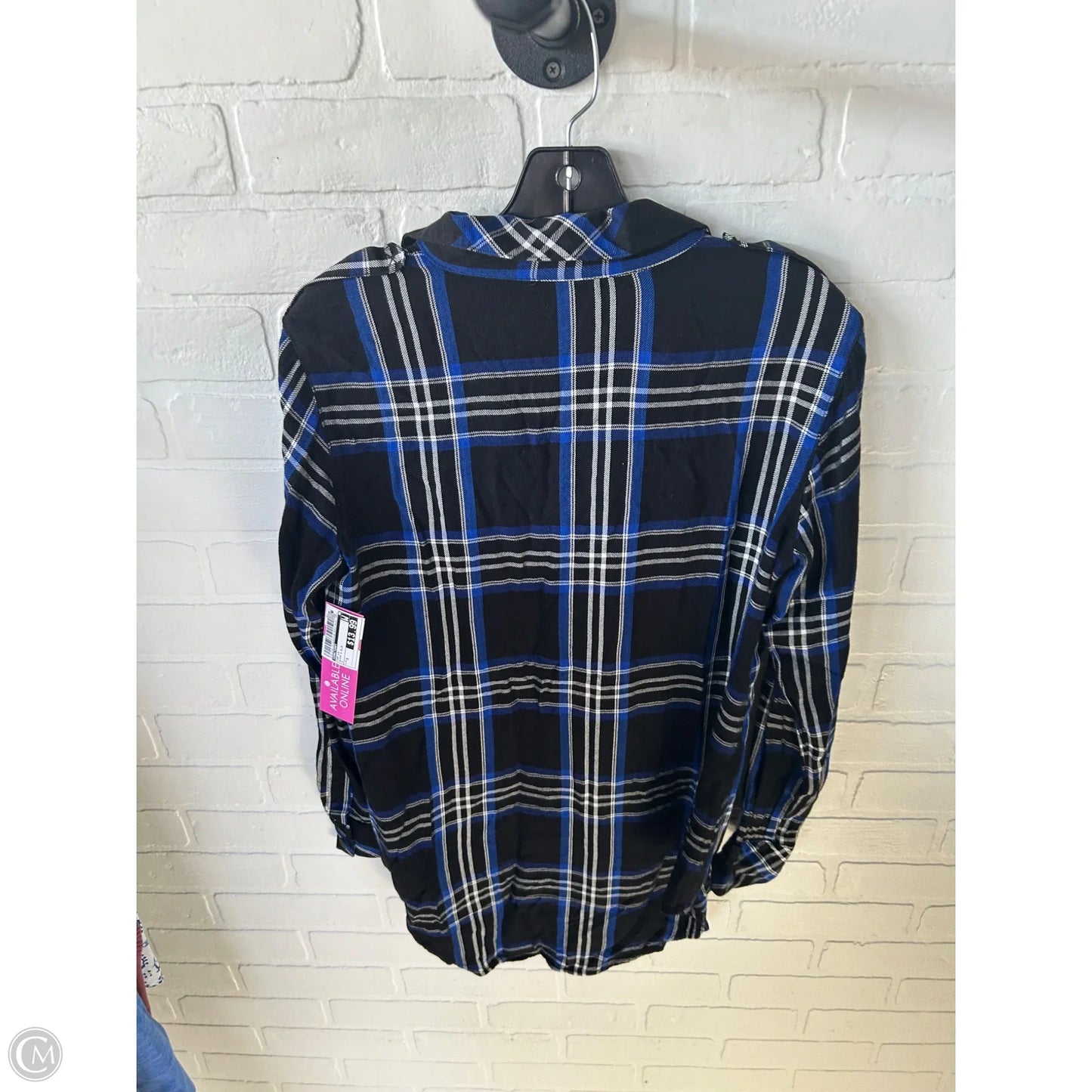 Top Long Sleeve By Sanctuary In Black & Blue, Size: S