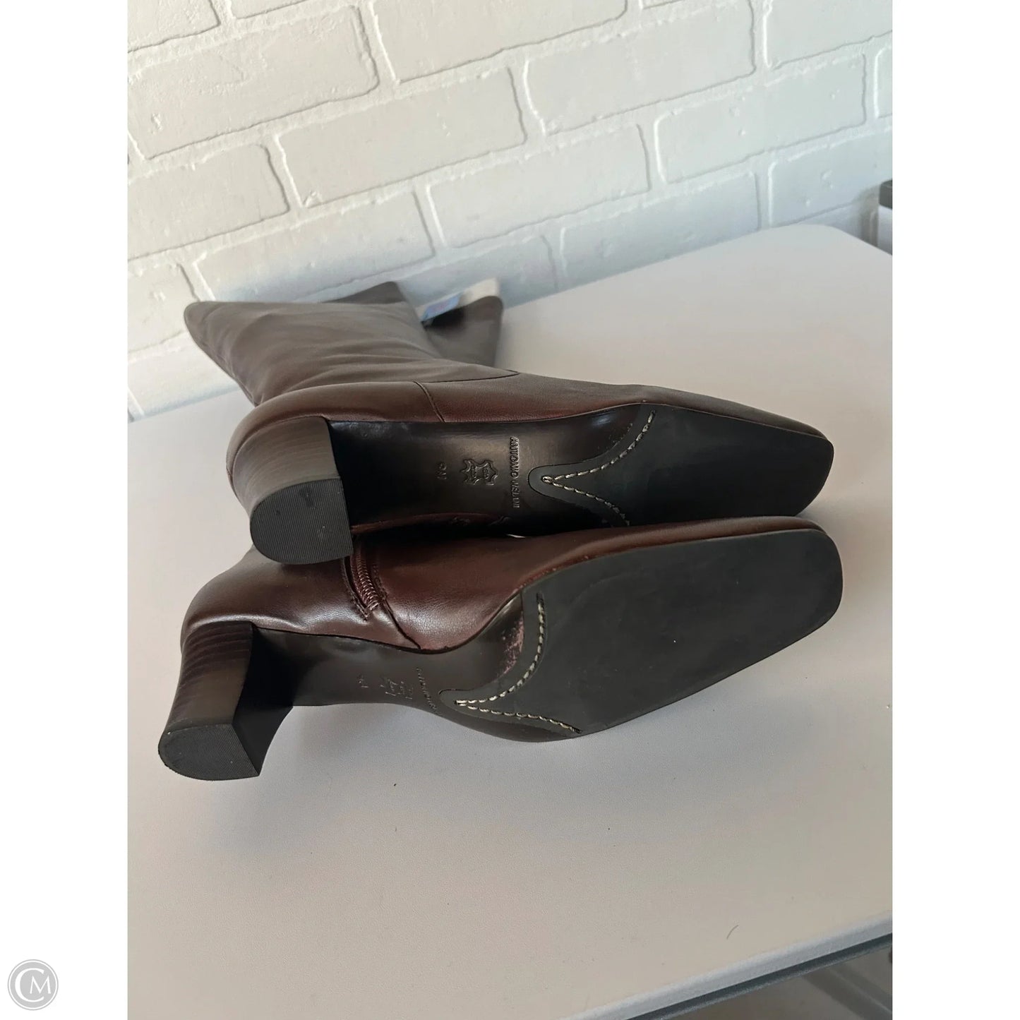 Boots Knee Heels By Antonio Melani In Brown, Size: 9