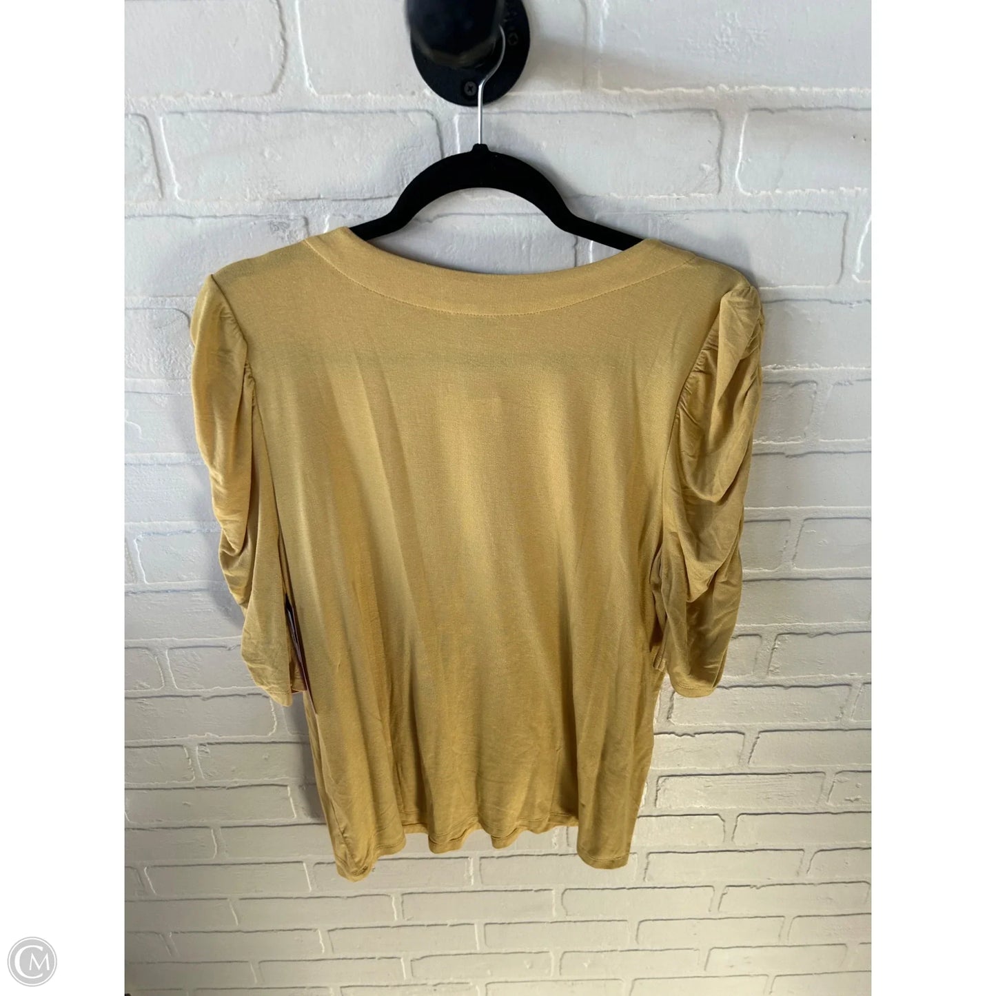 Top 3/4 Sleeve By Banana Republic In Yellow, Size: L
