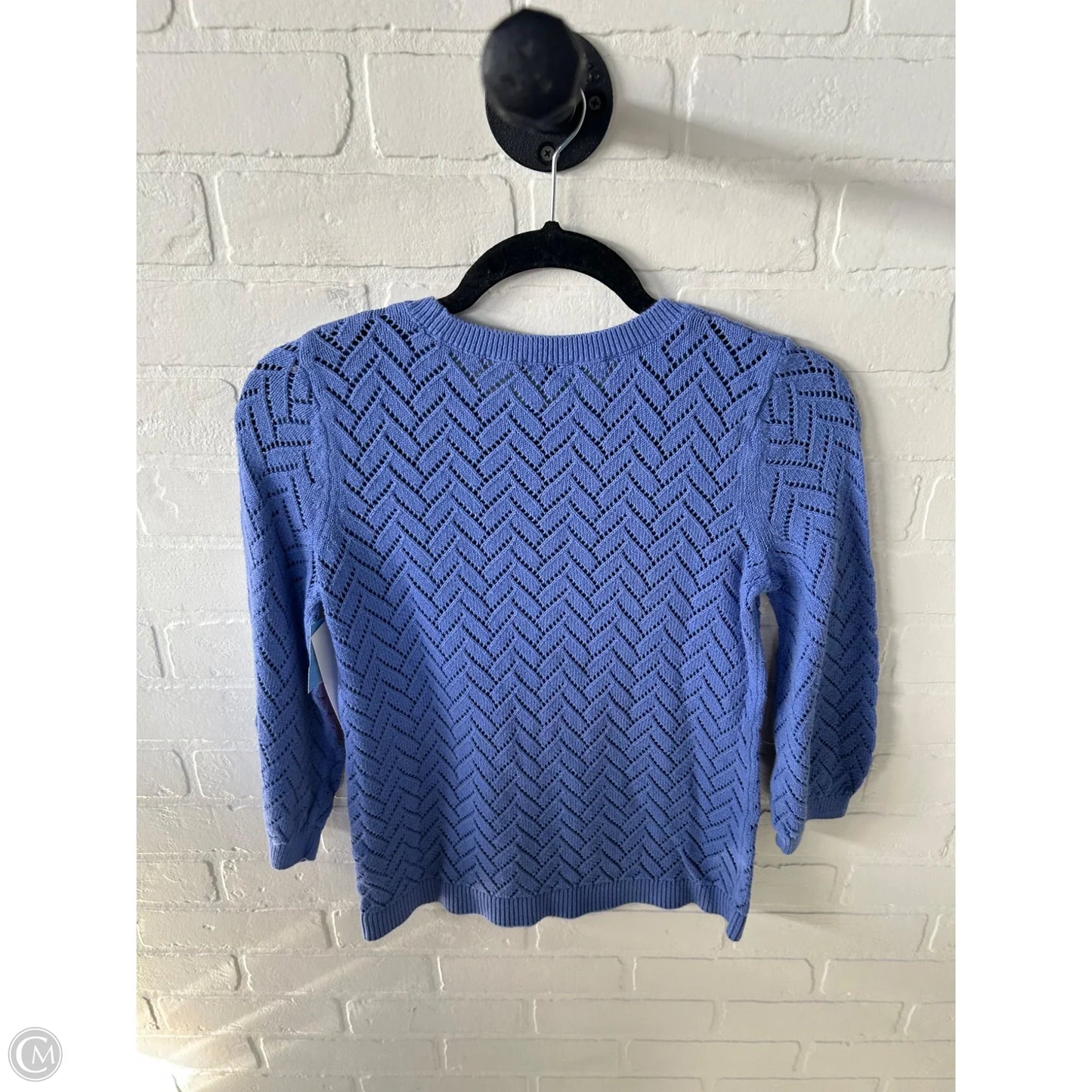 Sweater Short Sleeve By Talbots In Blue, Size: S