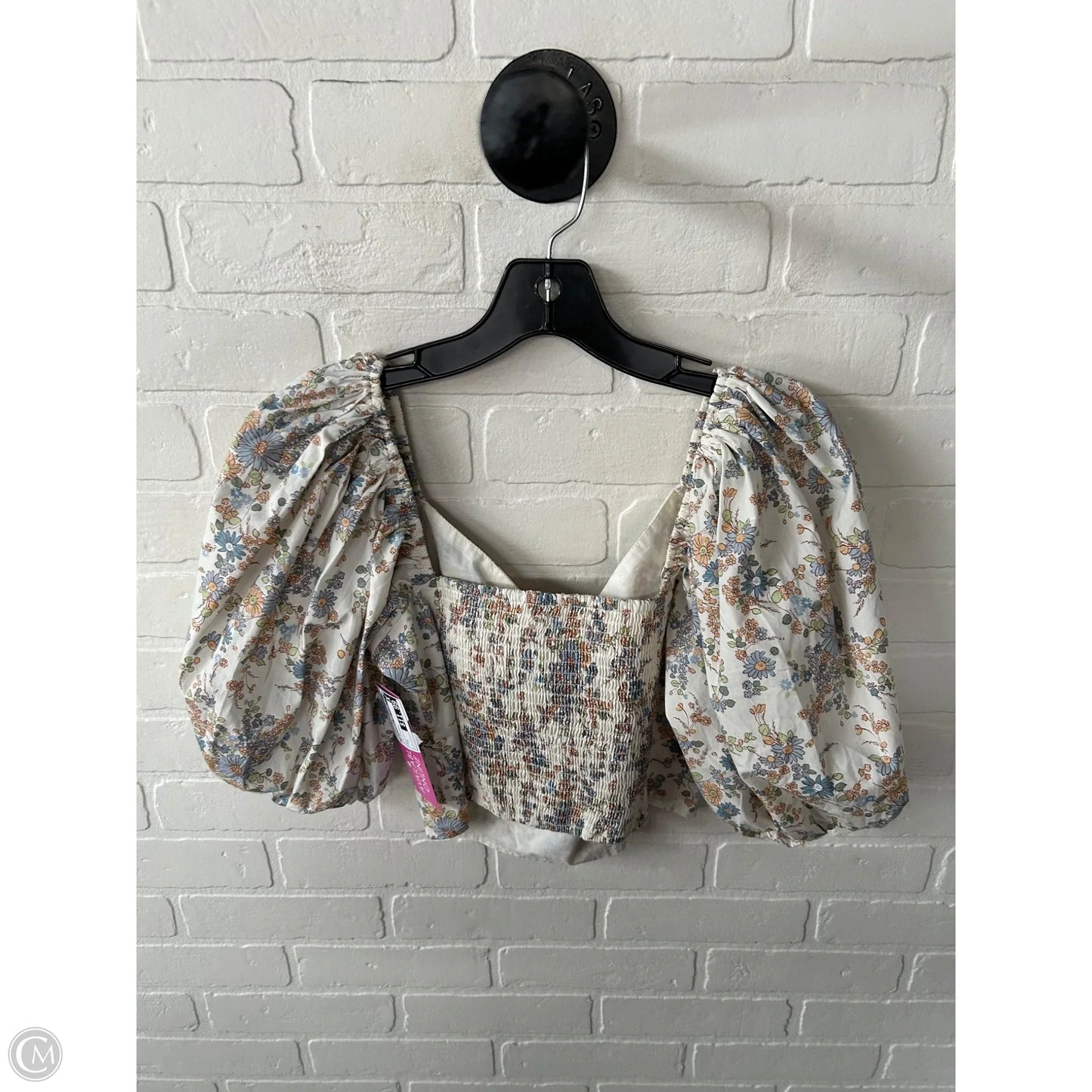 Top Short Sleeve By Abercrombie And Fitch In Blue & Orange, Size: S