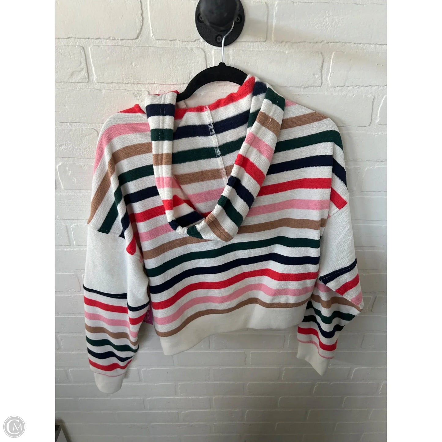 Sweatshirt Hoodie By Aerie In Green & Pink, Size: S