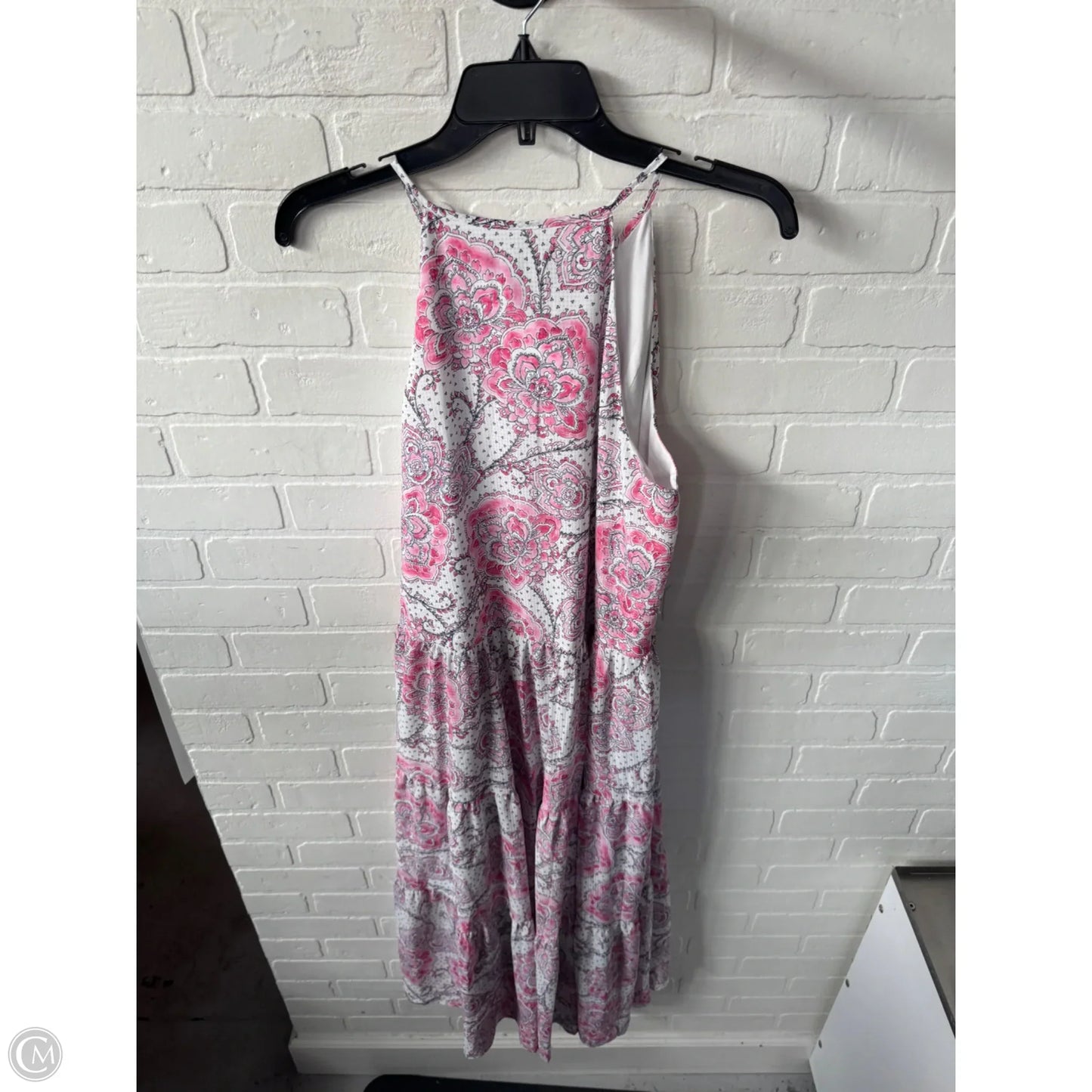 Dress Casual Midi By Tommy Hilfiger In Pink & White, Size: M