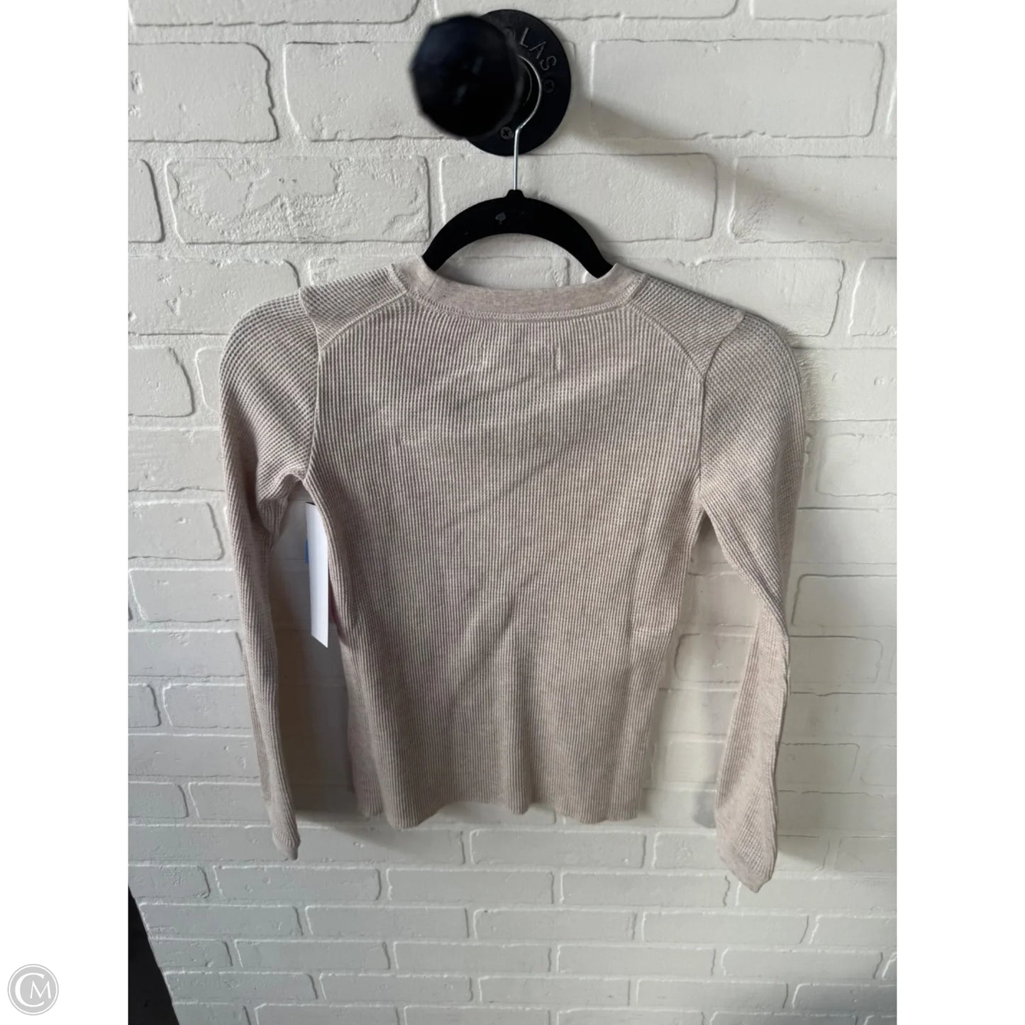 Top Long Sleeve Basic By Everlane In Tan, Size: Xxs