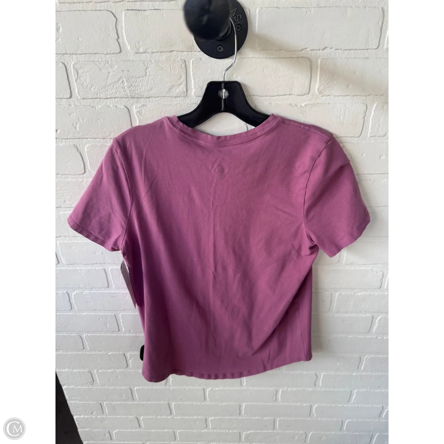 Athletic Top Short Sleeve By Lululemon In Pink, Size: S