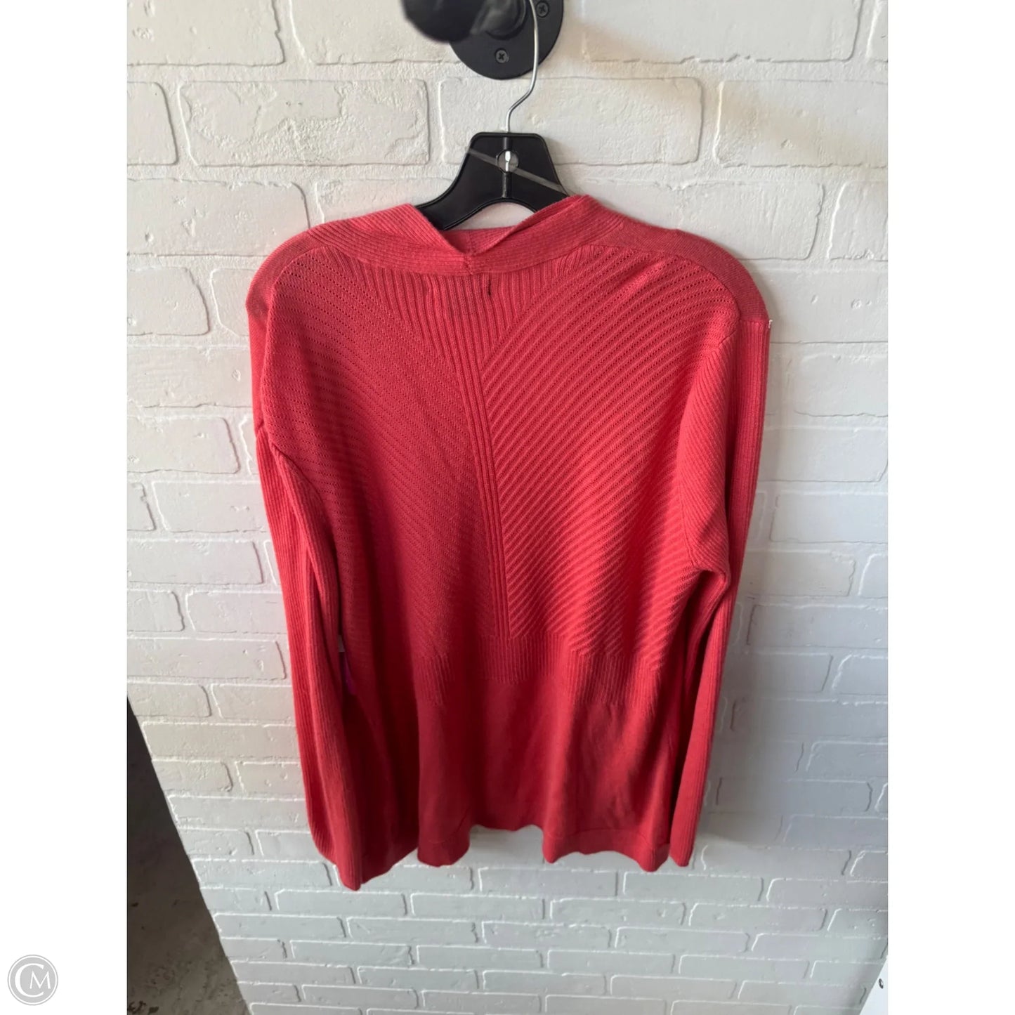 Sweater Cardigan By Liz Claiborne In Orange, Size: Xl