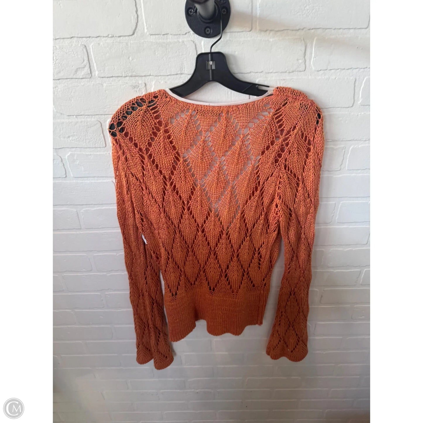 Sweater Cardigan By Cabi In Orange, Size: L