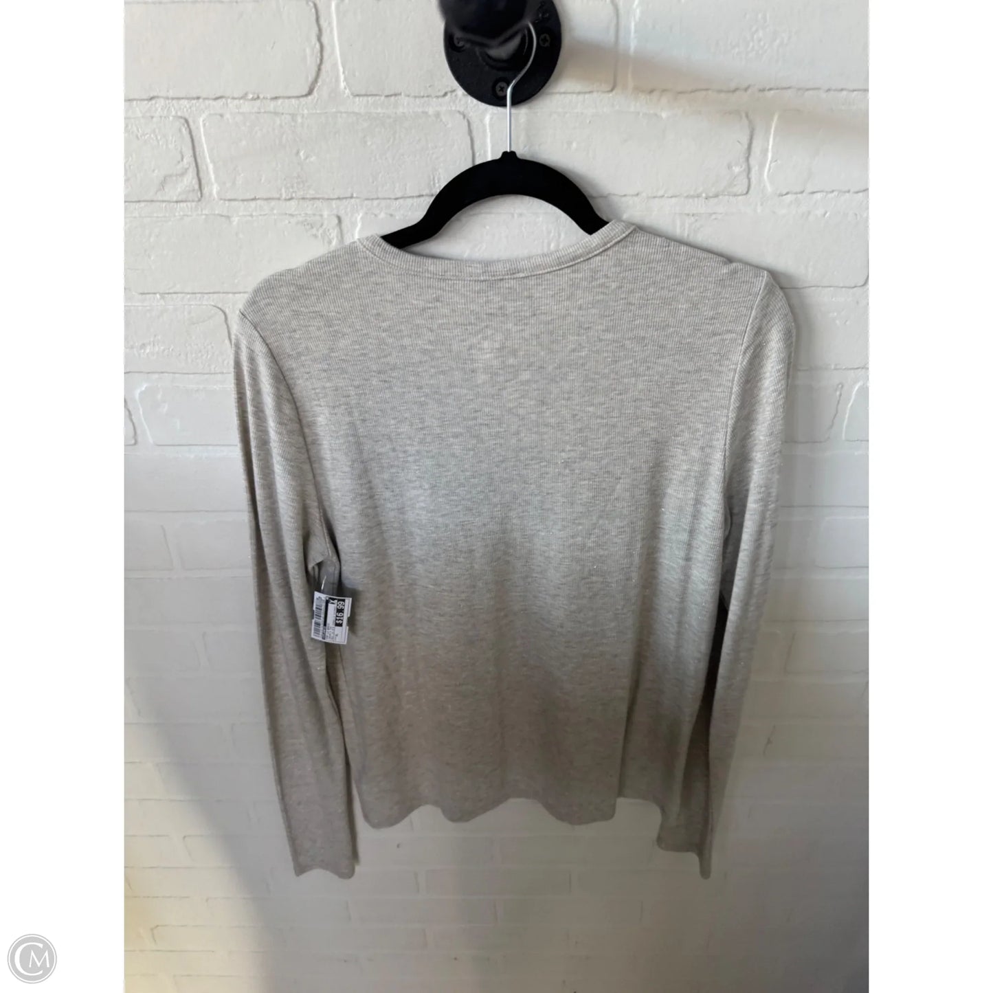 Top Long Sleeve Basic By Splendid In Cream & Tan, Size: Xl