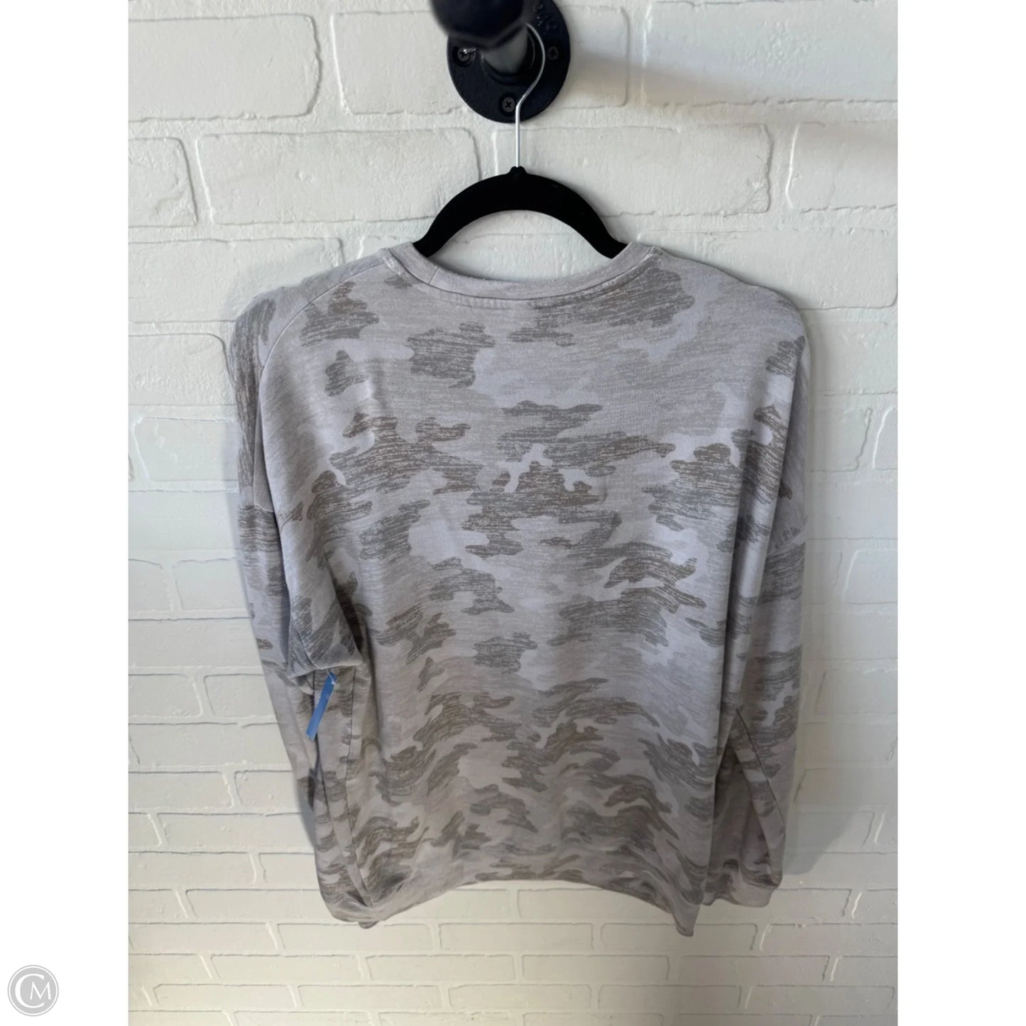 Athletic Sweatshirt Crewneck By Athleta In Grey & Tan, Size: S