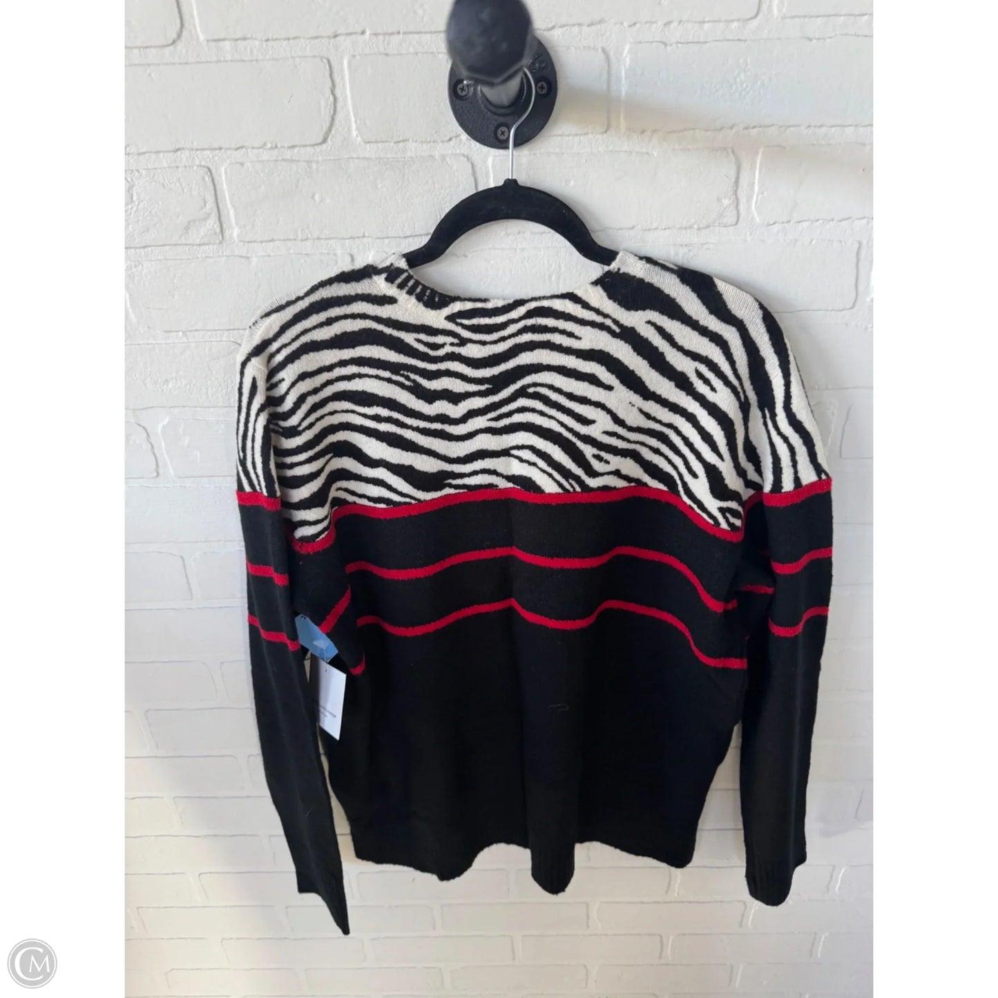 Sweater By Beachlunchlounge In Black & White, Size: Xl