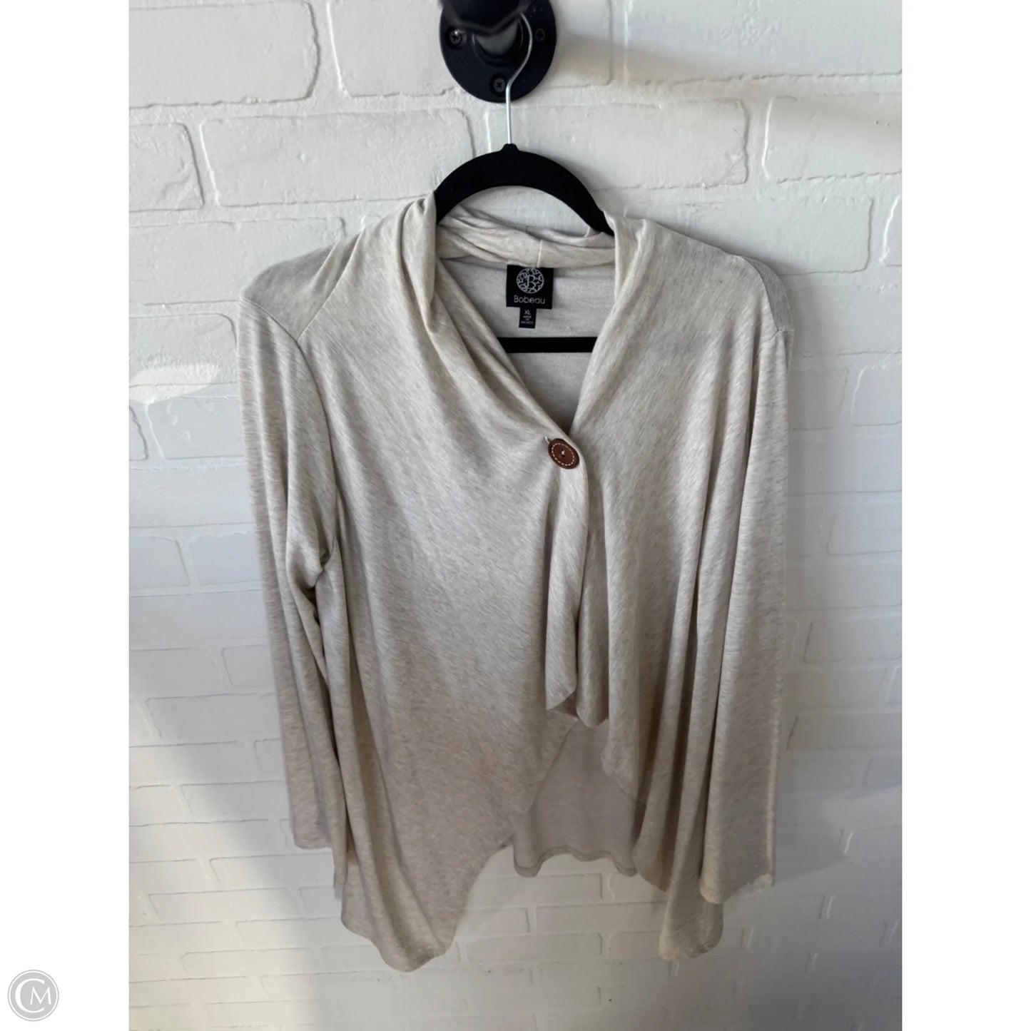 Cardigan By Bobeau In Cream, Size: Xl