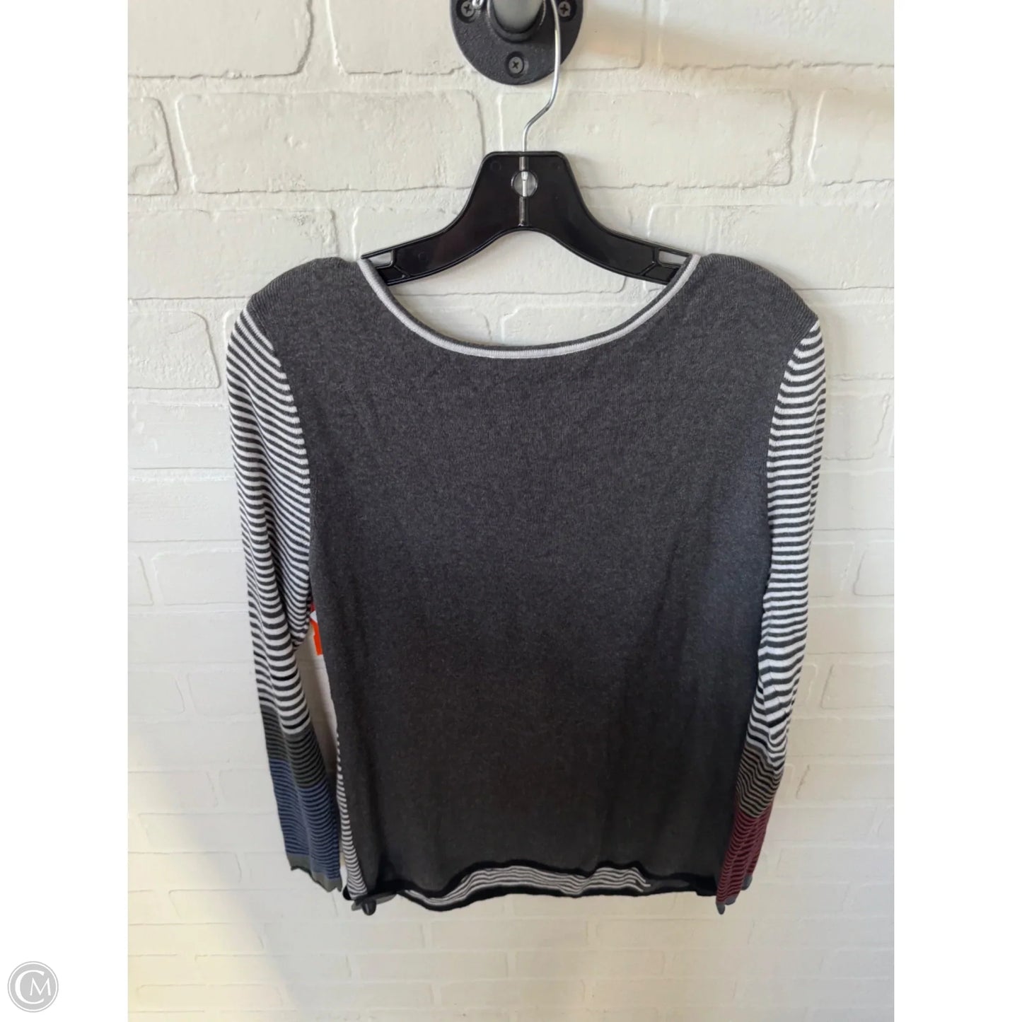 Sweater By Nic + Zoe In Grey & White, Size: Xl